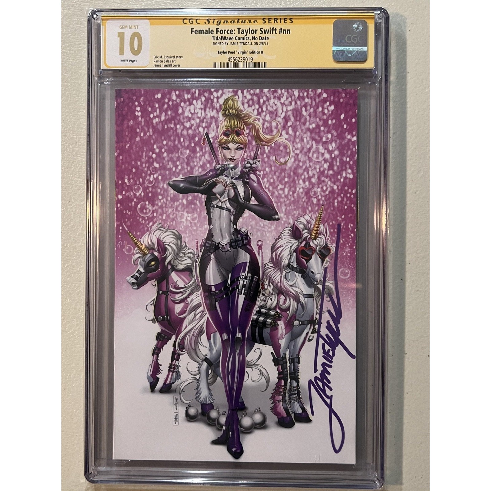 Tidal Wave Comics Female Force: Taylor Swift CGC 10 "Taylorpool" SIGNED! ONLY 1!