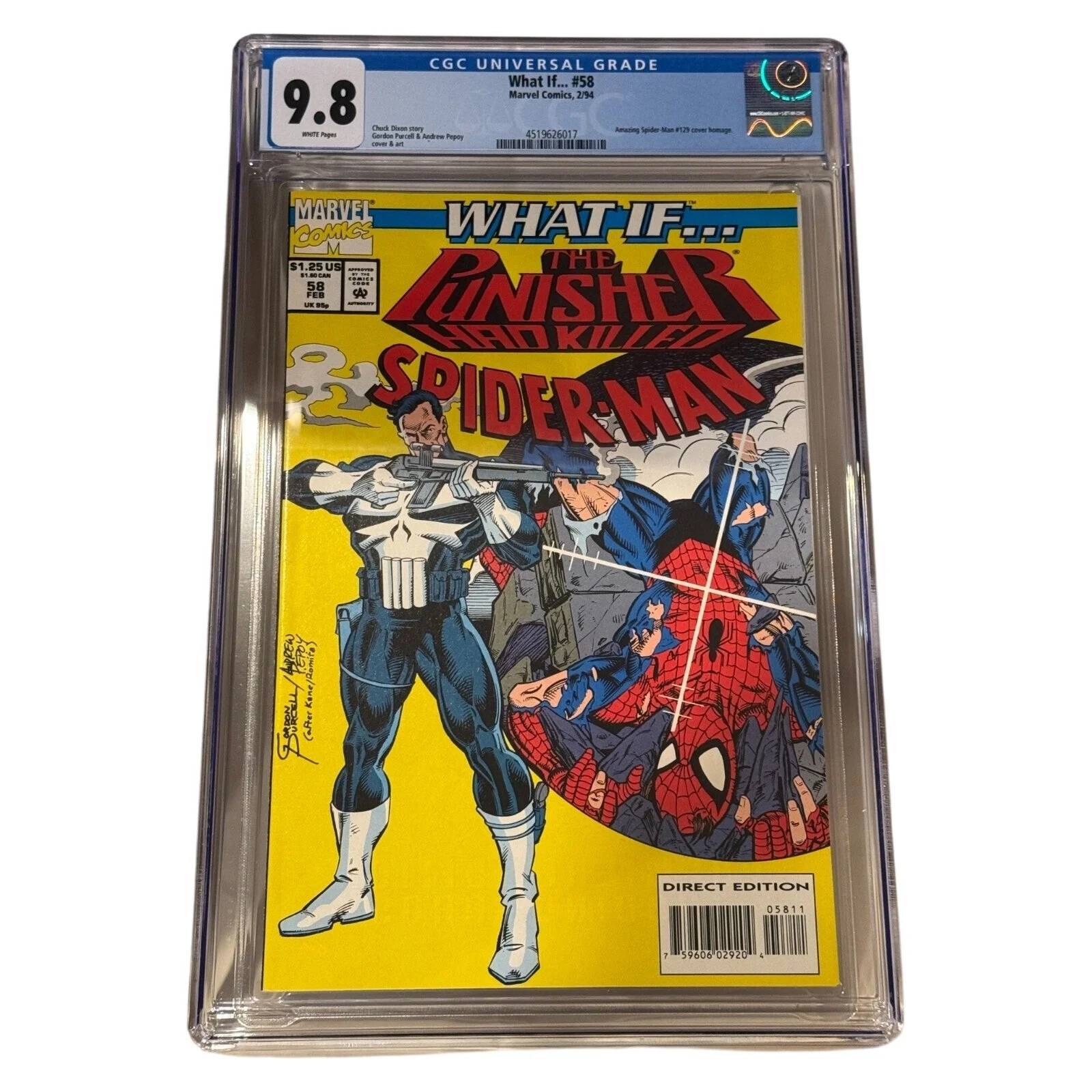 Marvel Comics What If...Punisher Killed Spider-Man (2nd series) #58 CGC 9.8 (1992)