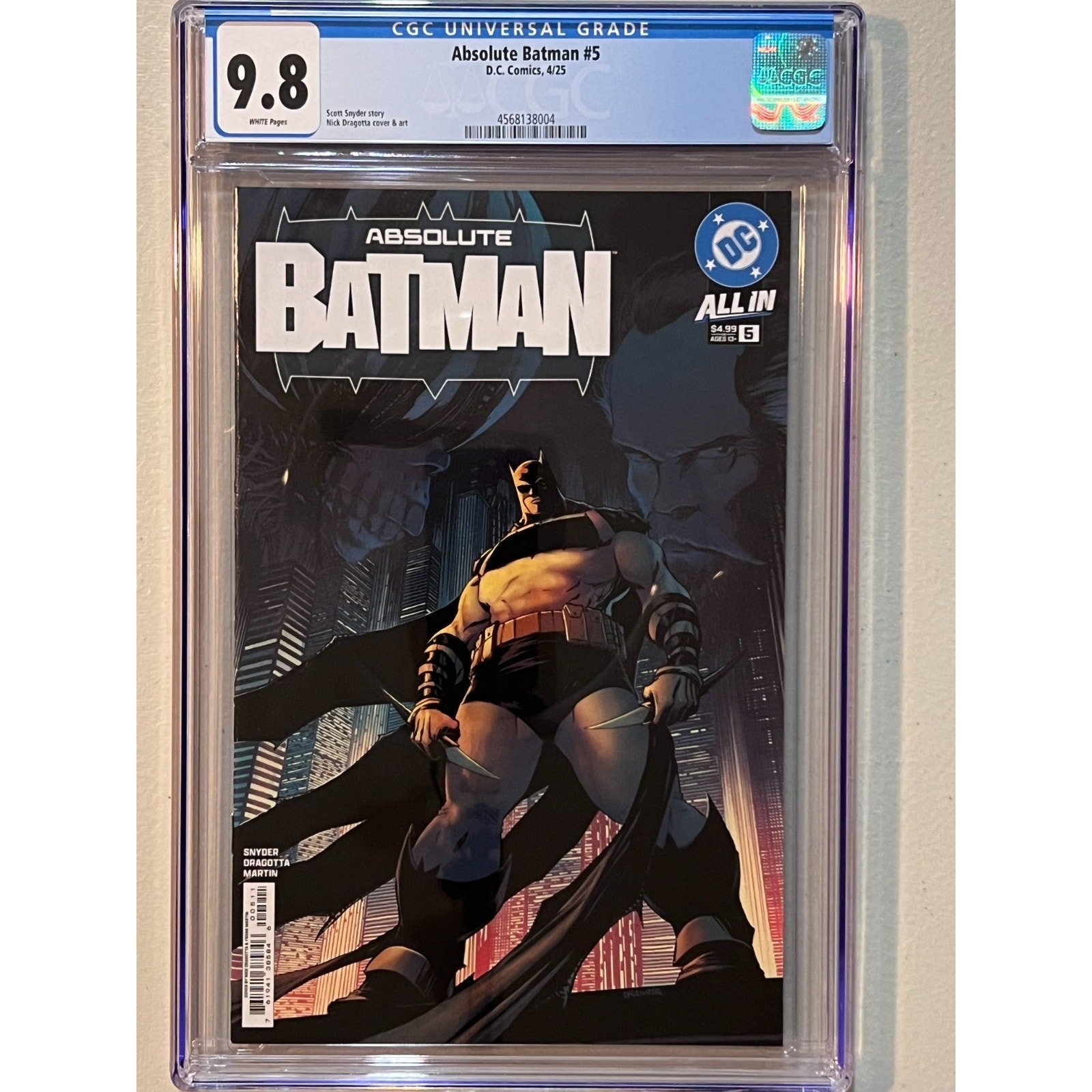 D.C. Comics Absolute Batman #5 CGC 9.8 (2025) Dragotta Cover A