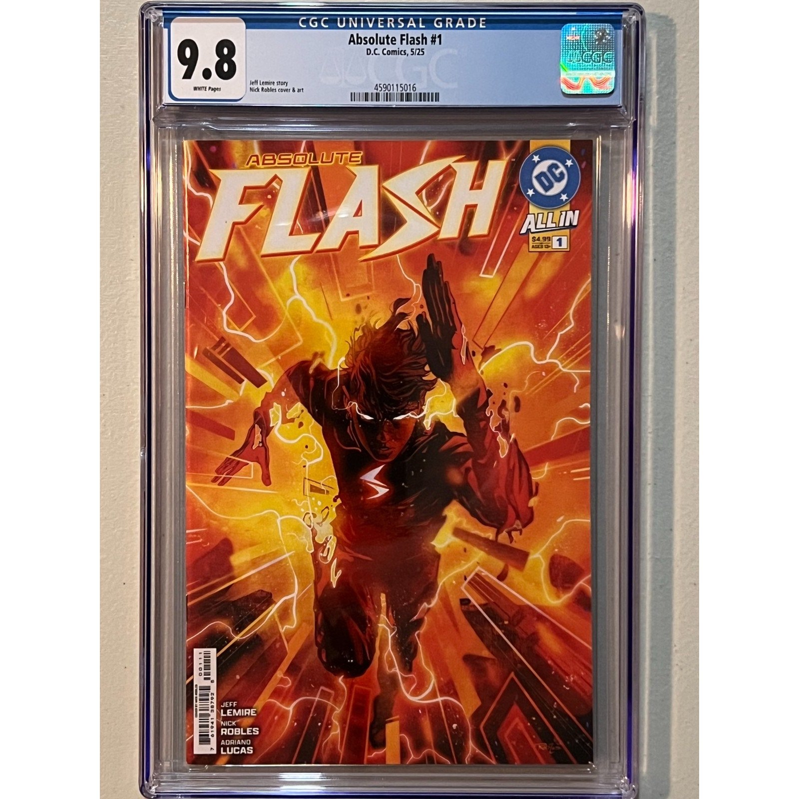 D.C. Comics Absolute Flash #1 CGC 9.8 (2025) 1st Print!