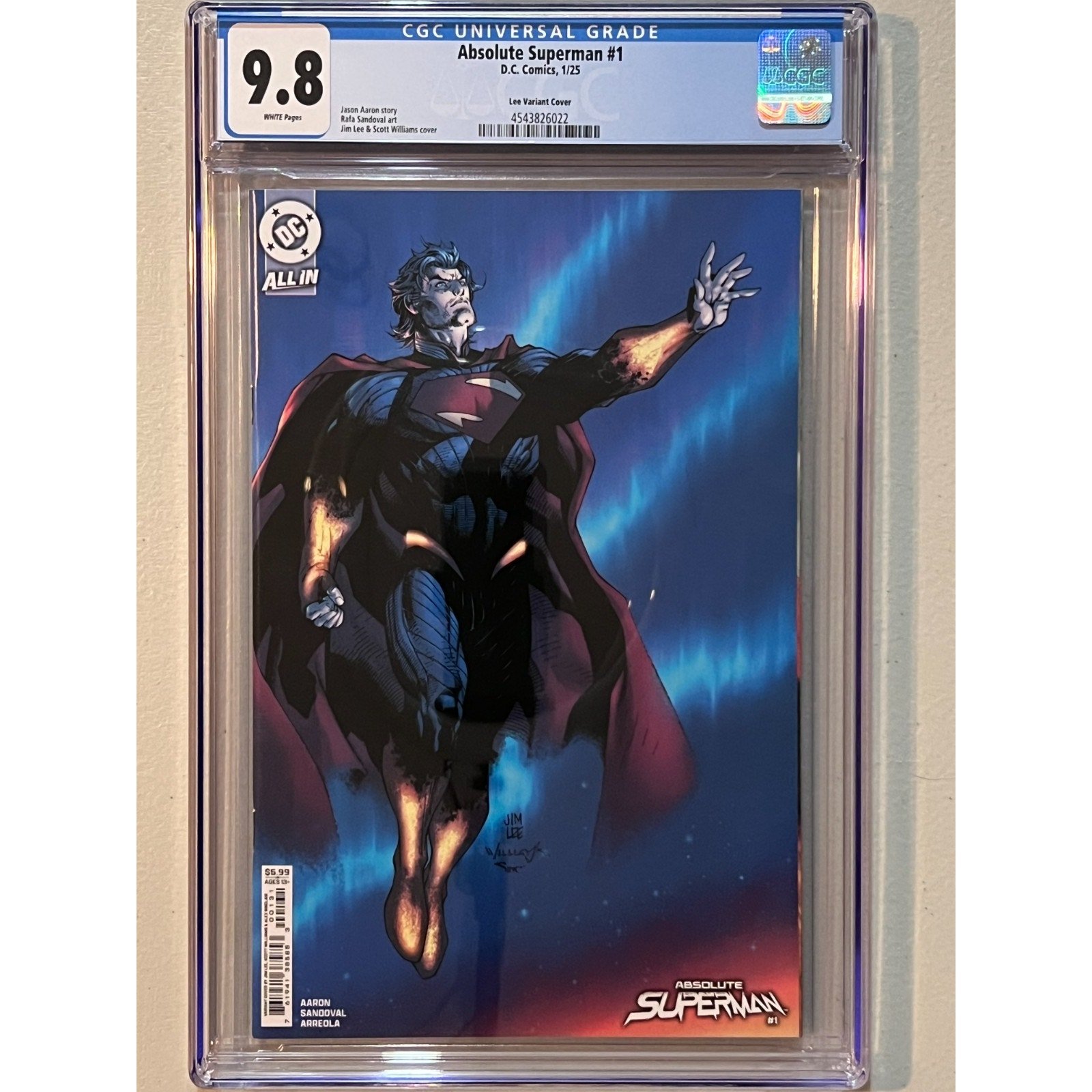 D.C. Comics Absolute Superman #1 CGC 9.8 (2025) Jim Lee 1st Printing