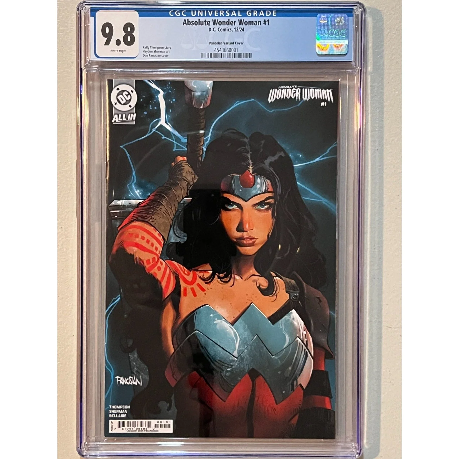 D.C. Comics Absolute Wonder Woman #1 CGC 9.8 (2024) Panosian 1:25 Incentive