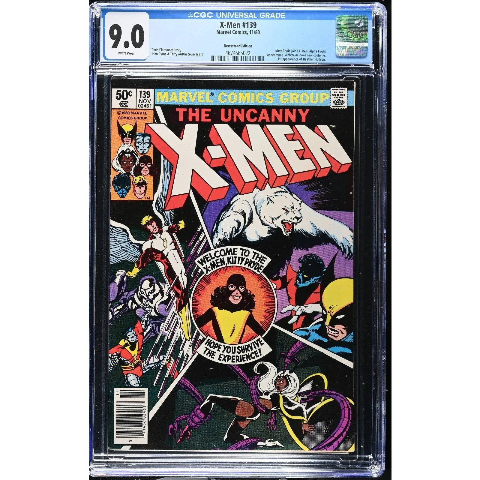 Marvel Comics X-Men #139 CGC 9.0 (1980) Kitty joins the X-Men!