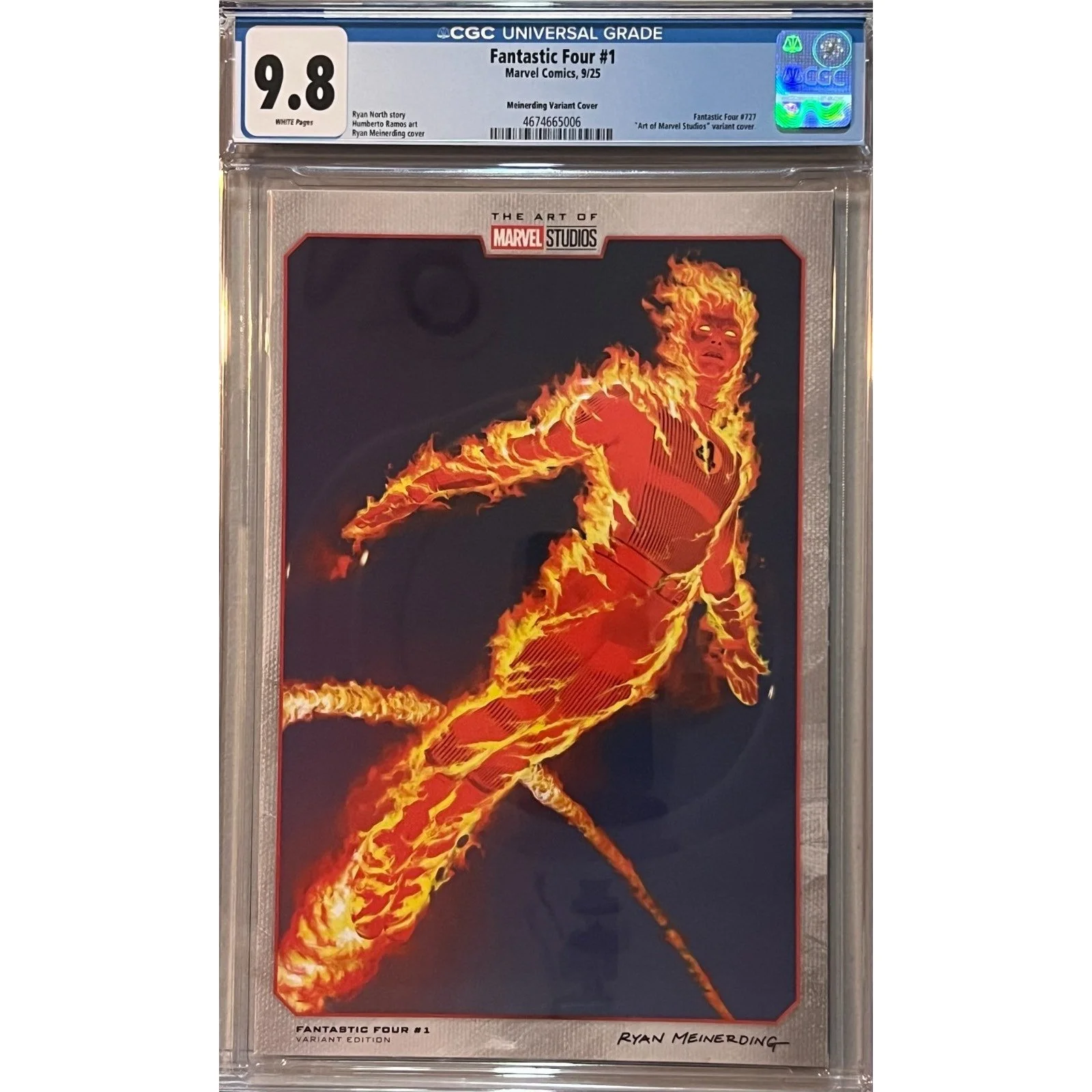 Marvel Comics Fantastic Four #1 CGC 9.8 (2025) Meinerding Marvel Studios Variant
