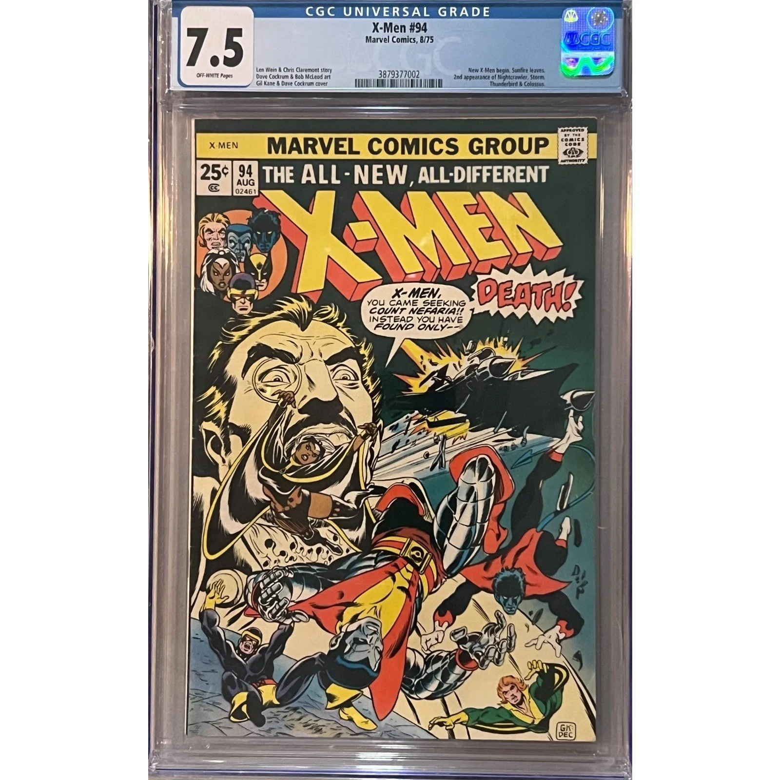 Marvel Comics X-Men #94 CGC 7.5 (1975) The KEY of all KEYS!