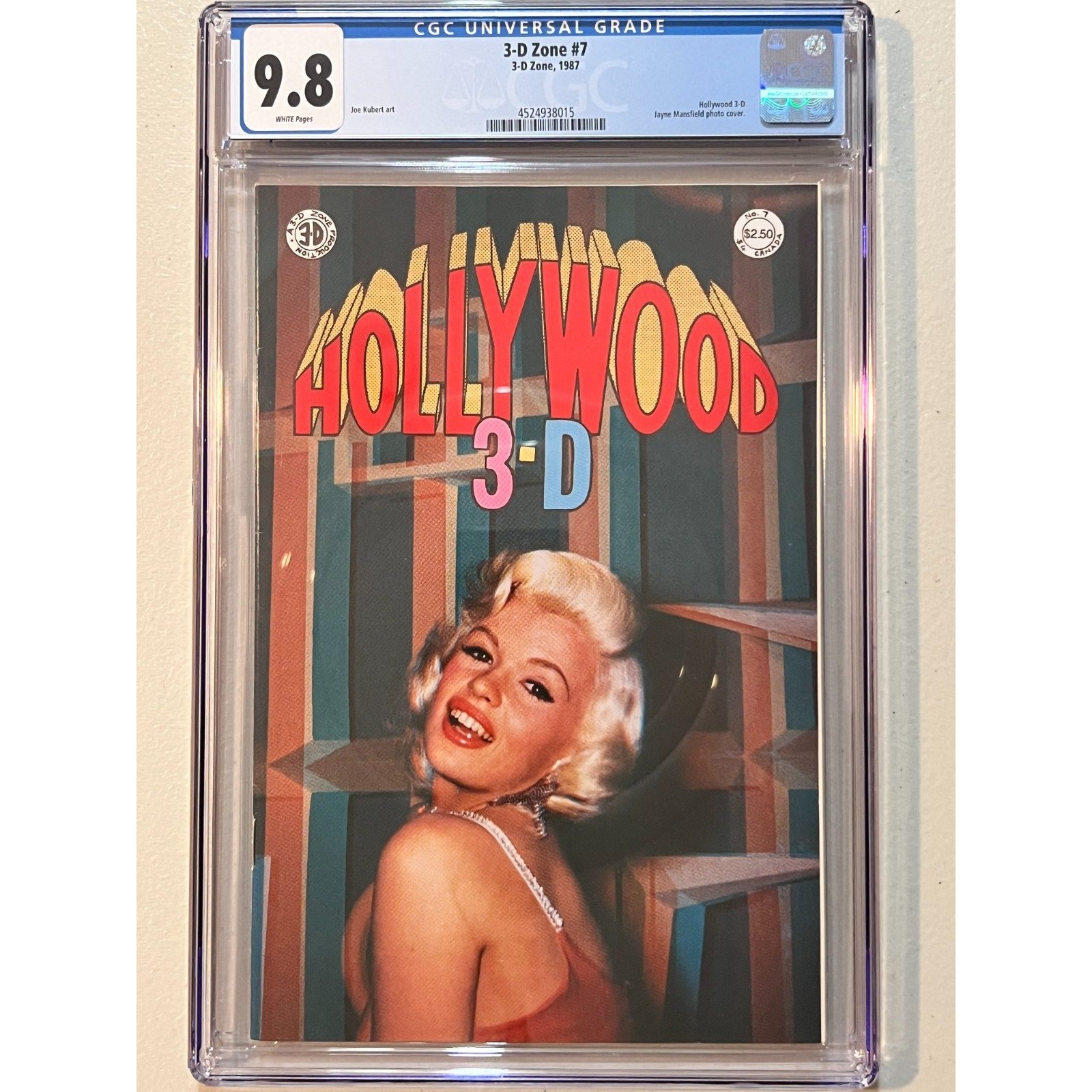 3-D Zone Hollywood 3-D #7 CGC 9.8 (1987) Joe Kubert art Jayne Mansfield photo