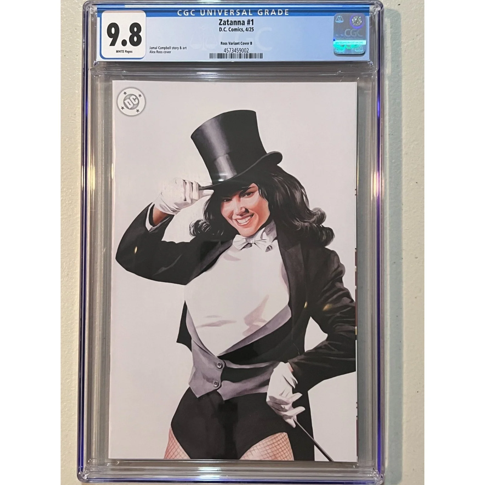 D.C. Comics Zatanna #1 CGC 9.8 (2025) Cover B Alex Ross!