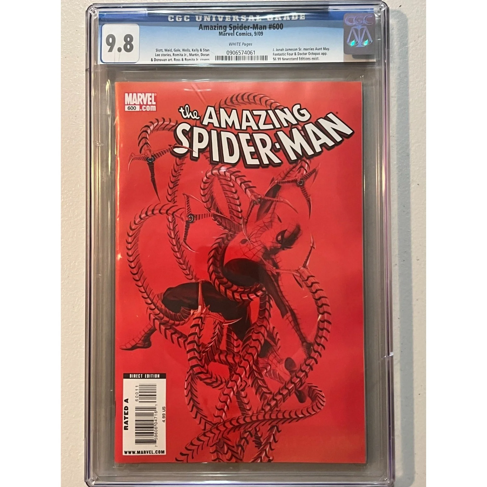 Marvel Comics Amazing Spider-Man #600 CGC 9.8 Alex Ross Cover