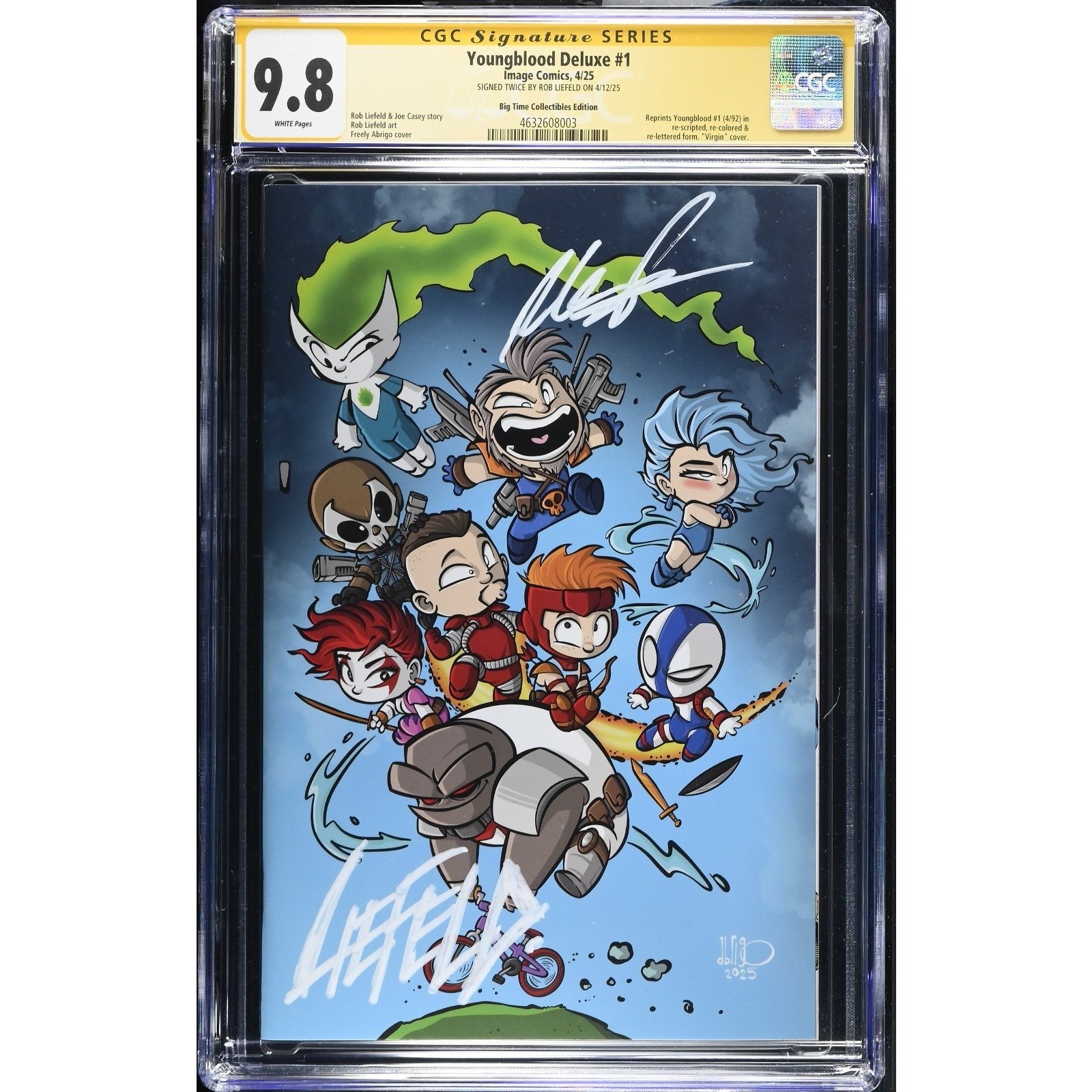 Image Comics Youngblood Deluxe #1 CGC 9.8 (2025) SS by Liefeld TWICE!