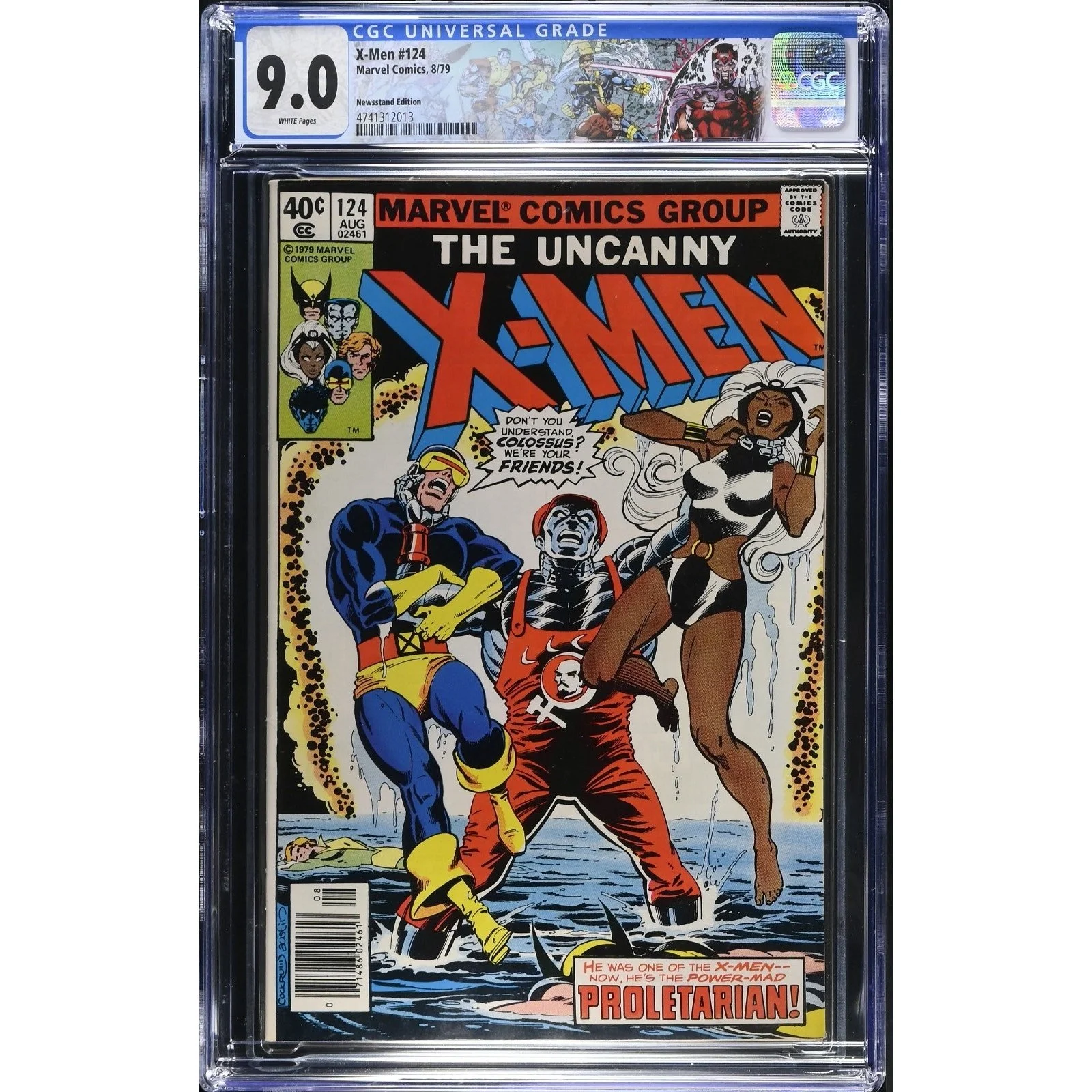 Marvel Comics X-Men #124 CGC 9.0 (1979) 1st Proletarian! Custom Label!