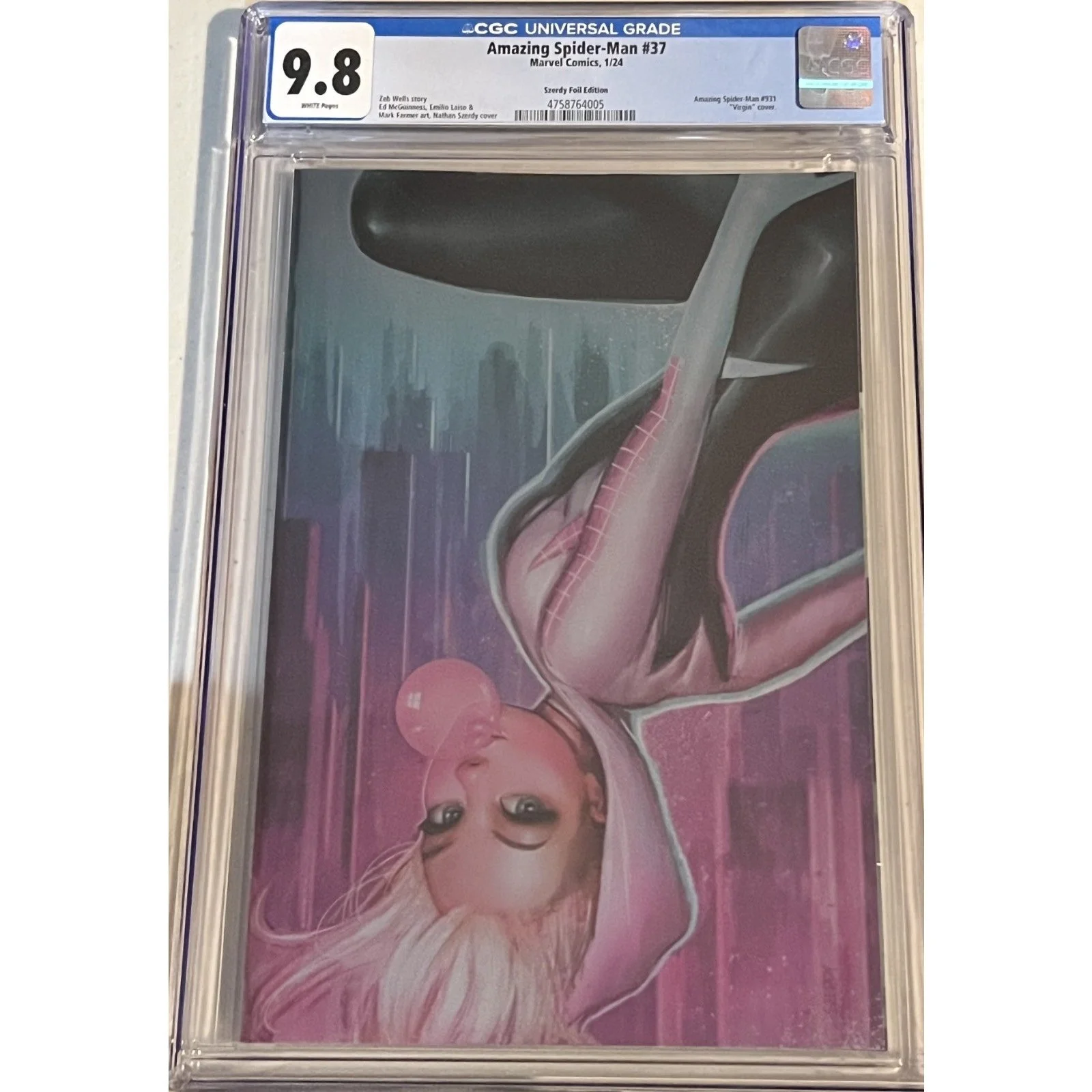 Marvel Comics Amazing Spider-Man #37 CGC 9.8 (2024) Virgin Foil Nathan Szerdy