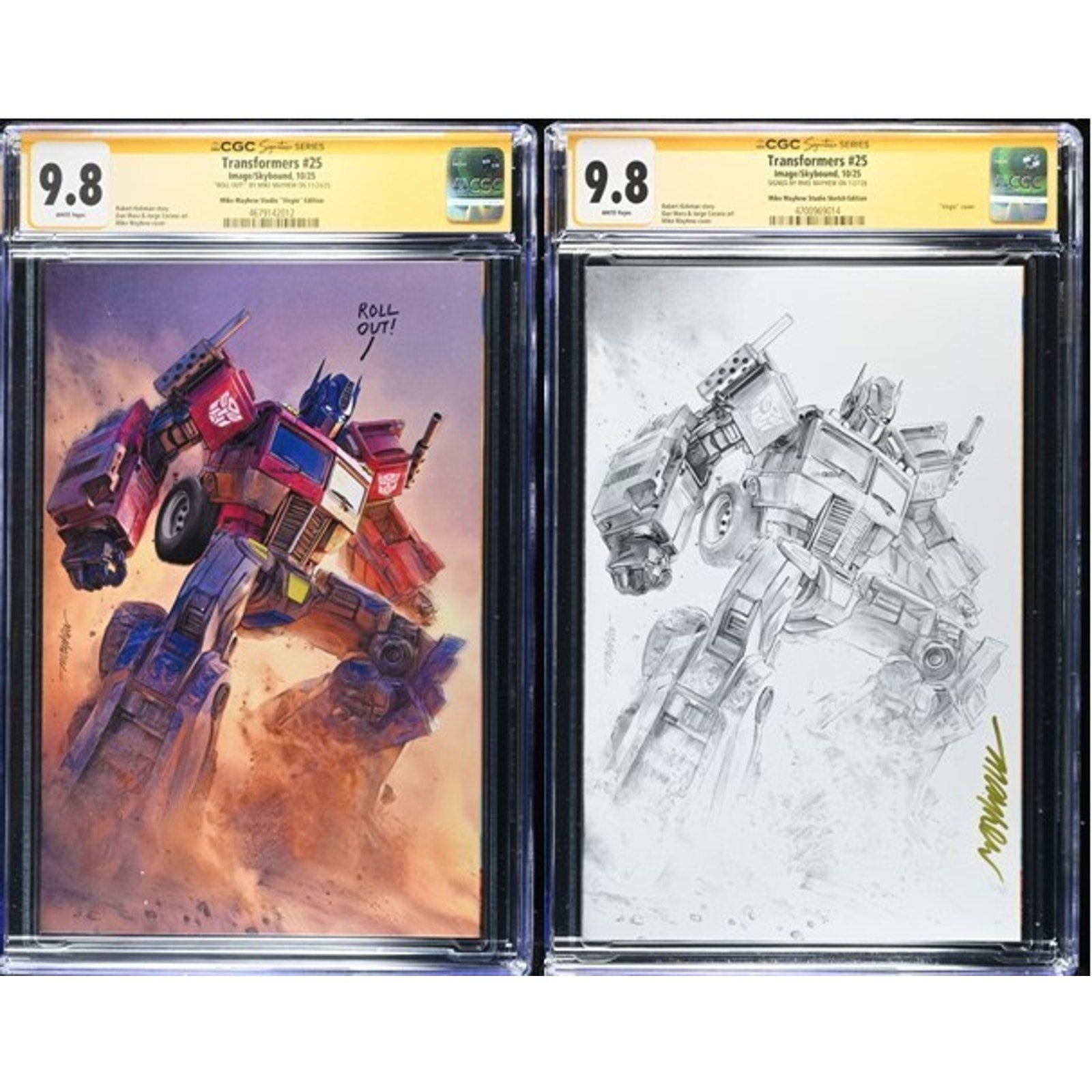 Image/Skybound Transformers #25 CGC 9.8 (2025) SS - Mayhew Virgin w/Remarque!