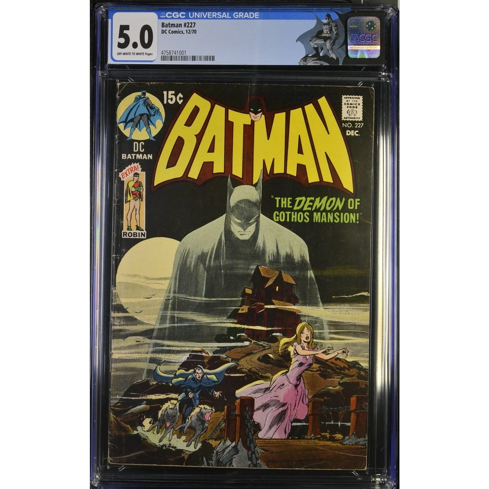 D.C. Comics Batman #227 CGC 5.0 (1970) - Neal Adams Detective 31 Iconic Homage!