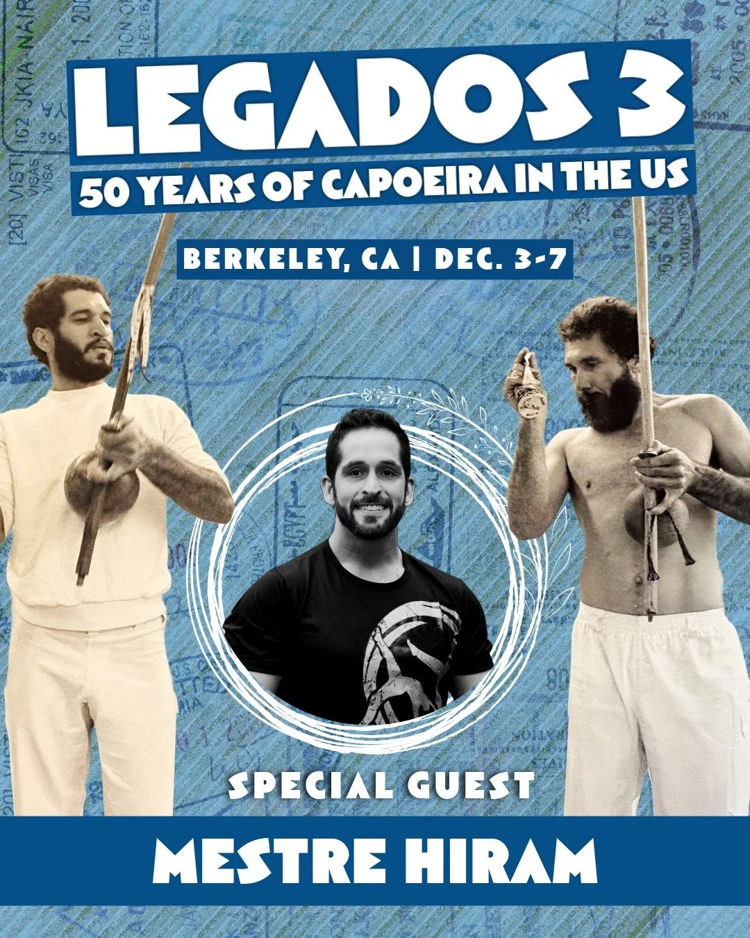 Mestre Acordeon and the Capoeira Arts Foundation (CAF) are honored to host Mestre Jelon and celebrate 50 years of capoeira in the United States. Join us for 5 days of learning with local and international guests.

#Capoeira #legados3 #Capoeira50Years