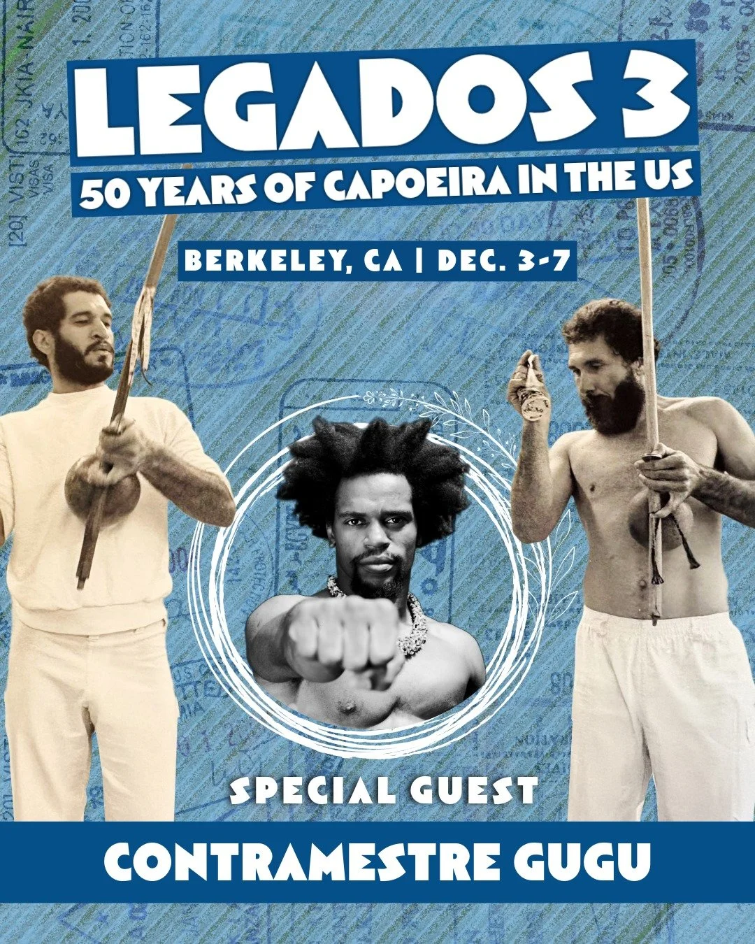 Mestre Acordeon and the Capoeira Arts Foundation (CAF) are honored to host Mestre Jelon and celebrate 50 years of capoeira in the United States. Join us for 5 days of learning with local and international guests.

#Capoeira #legados3 #Capoeira50Years