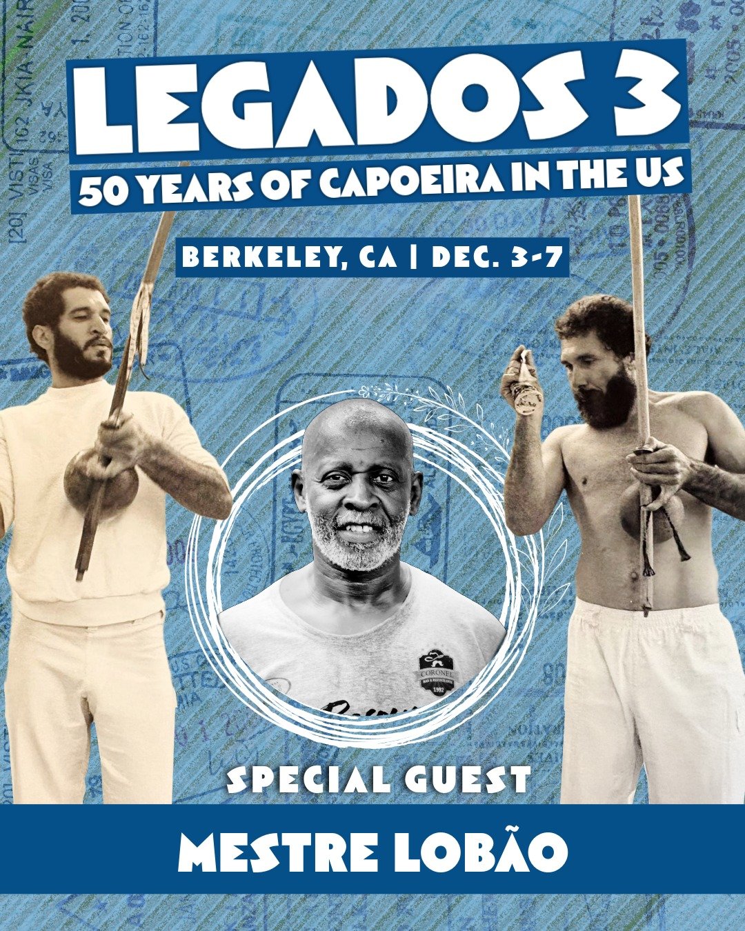 Mestre Acordeon and the Capoeira Arts Foundation (CAF) are honored to host Mestre Jelon and celebrate 50 years of capoeira in the United States. Join us for 5 days of learning with local and international guests.

#Capoeira #legados3 #Capoeira50Years