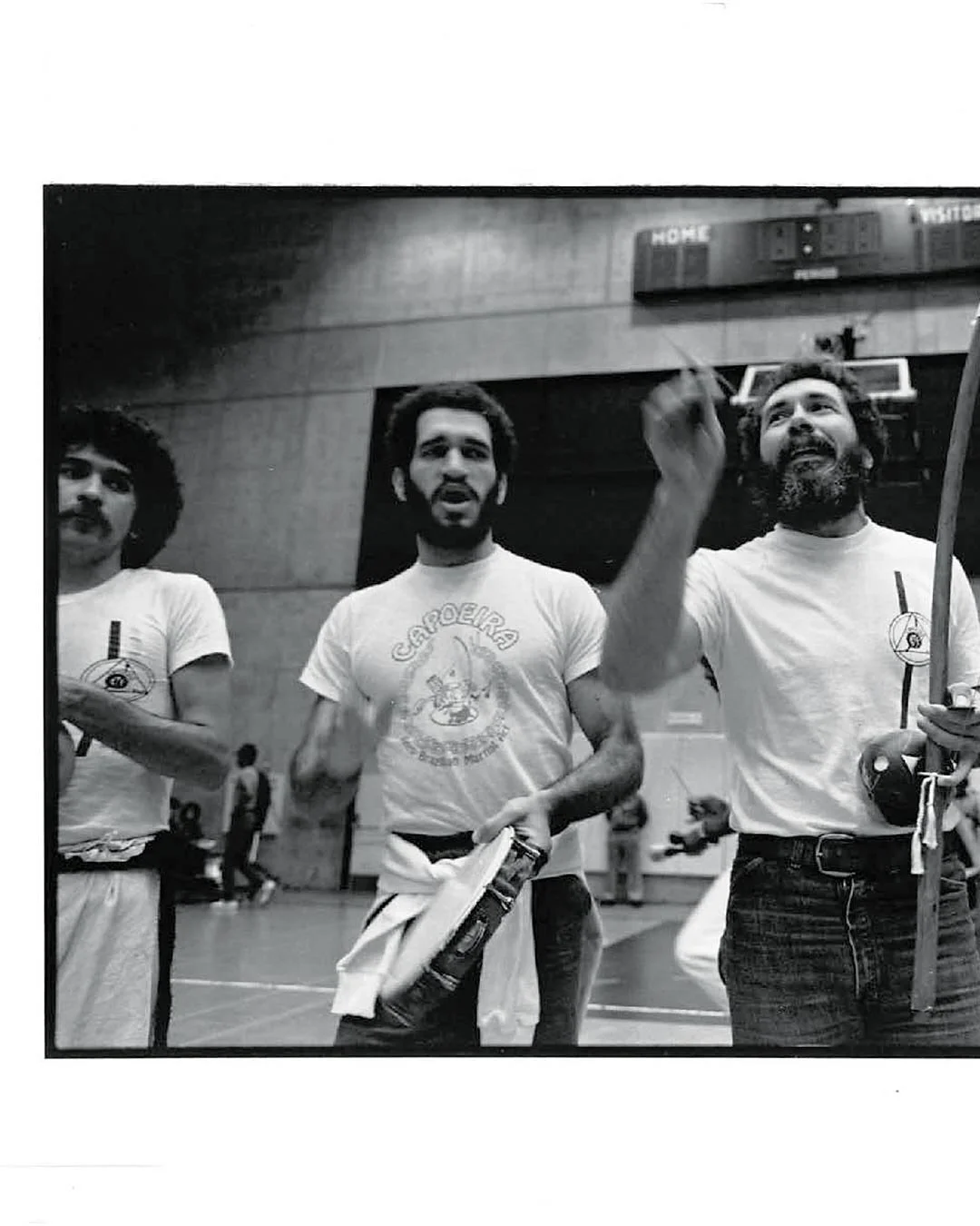 The Capoeira Tournament and Martial Arts Expo in 1983 held at the college of Alameda CA featured Mestre Acordeon&rsquo;s students from California and Mestre Jelon&rsquo;s students from New York. Mestra Suelly, Mestre Amunka, Mestre Themba, Mestre Jor