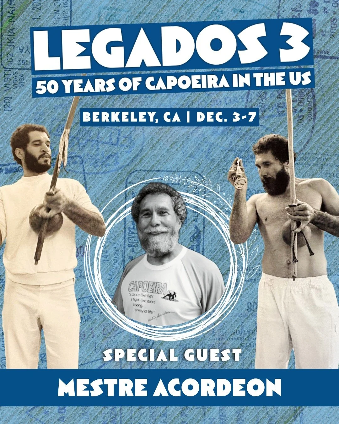 Mestre Acordeon and the Capoeira Arts Foundation (CAF) are honored to host Mestre Jelon and celebrate 50 years of capoeira in the United States. Join us for 5 days of learning with local and international guests.

Programming includes a community Din