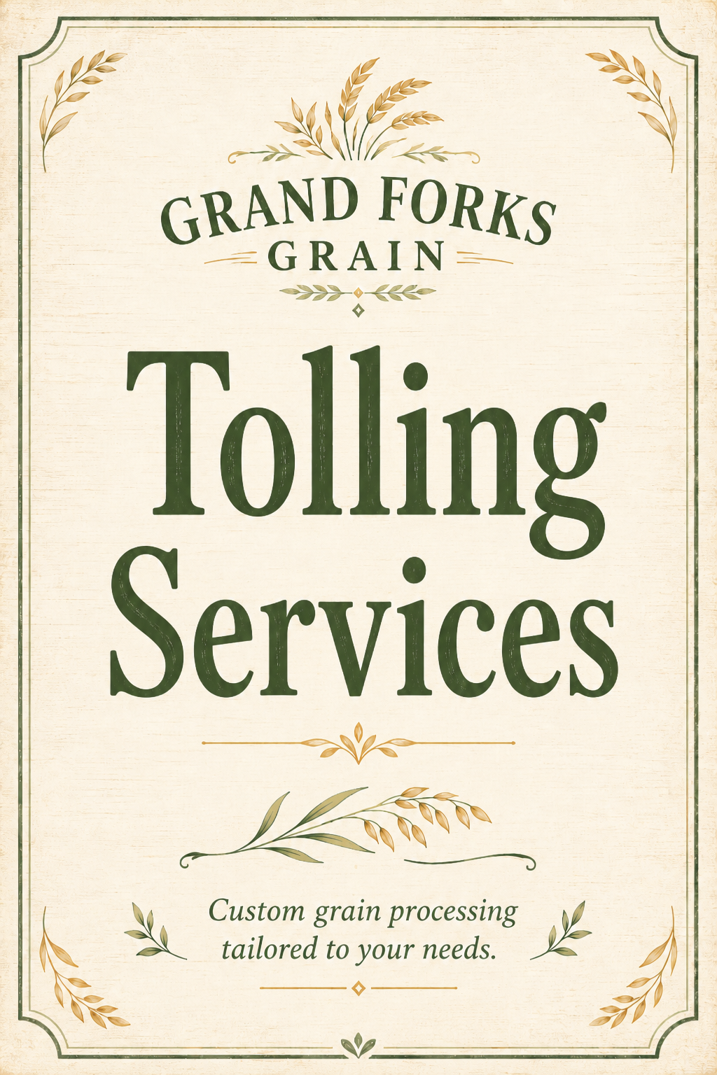 Mustard, Oats, Stabilized, Custom Bagging (Toes & 50#), and more