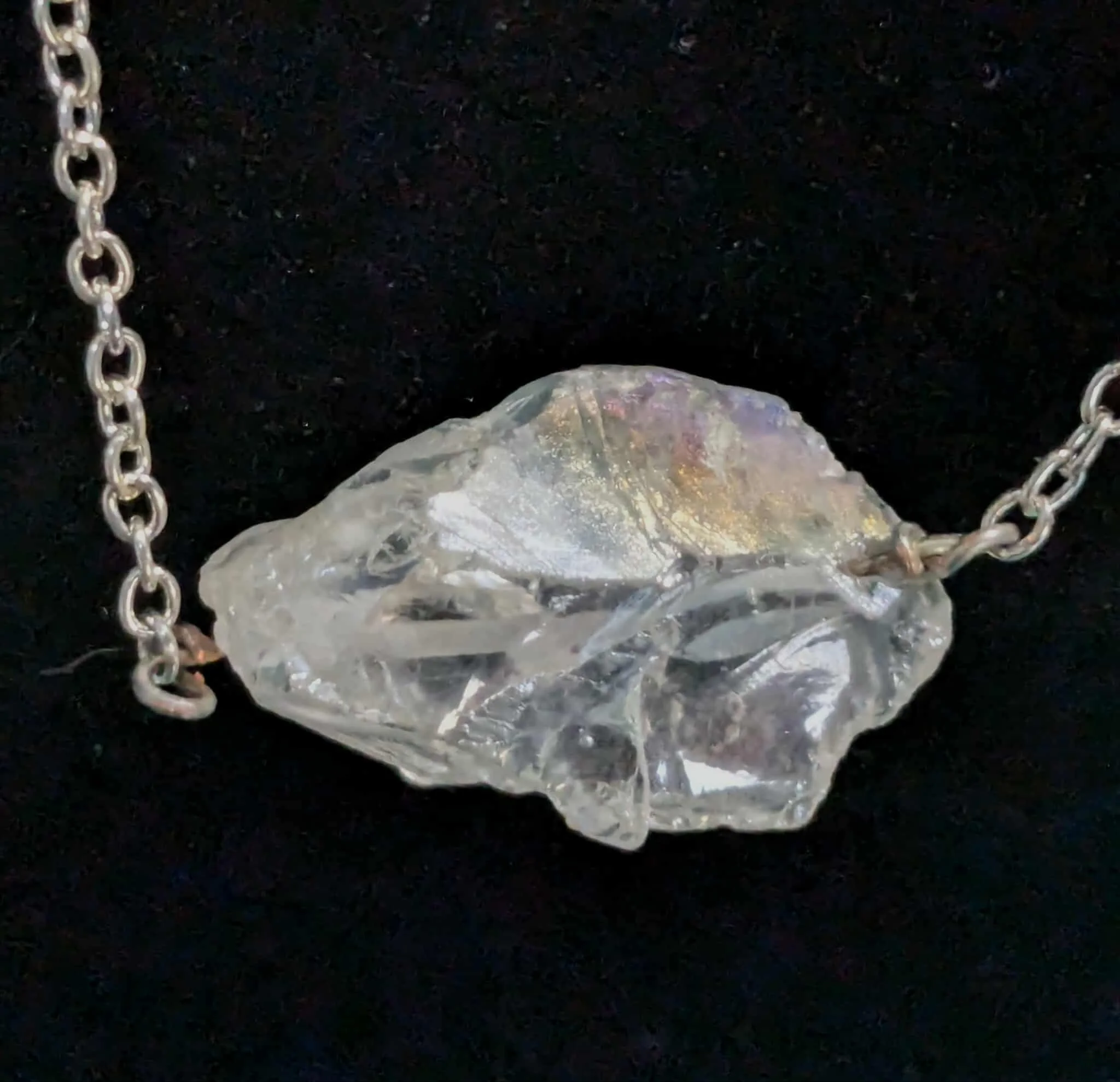 Rough Aura Quartz Pendant