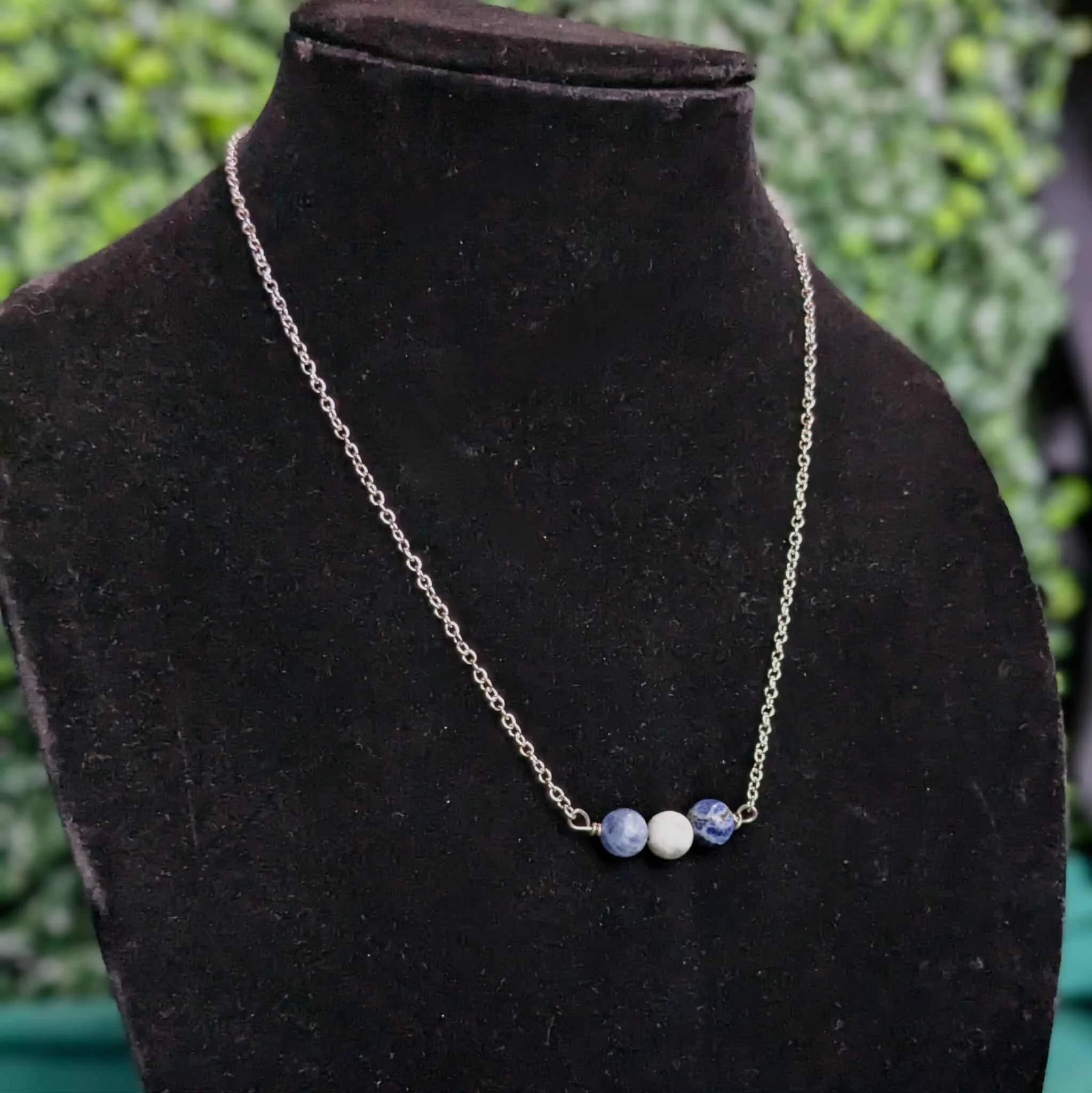 Sodalite 8mm Beaded Pendant