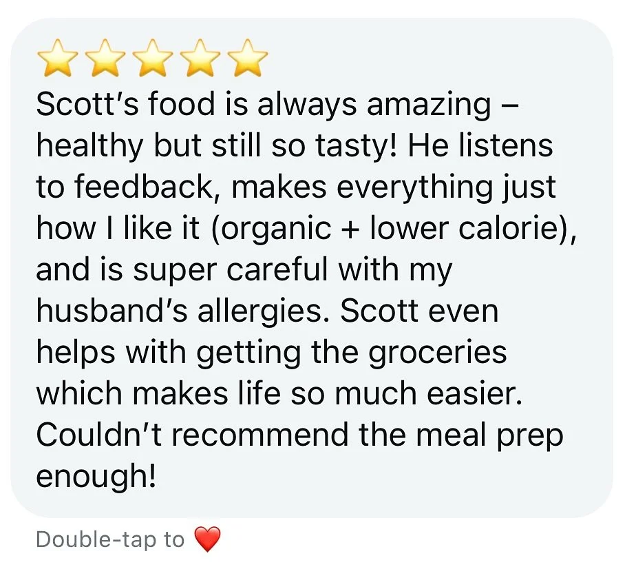 Outstanding 5 ⭐️ review from one of my loyal customers with regards to their weekly meal prep. Get in touch if you need help with your goals #privatechef #privatedining #chefsofınstagram #chefslife #mealprep