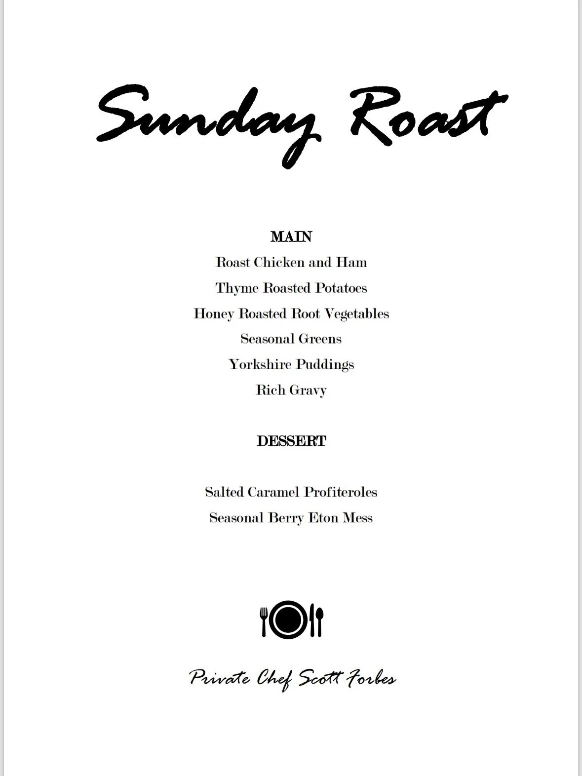 New Roast Menus 1 &amp; 2 are here 🍽️

From comforting Chicken &amp; Ham to elevated Sirloin &amp; Fillet options, you can tailor the perfect roast experience for your table.

Perfect for family gatherings, celebrations, and special occasions &mdash