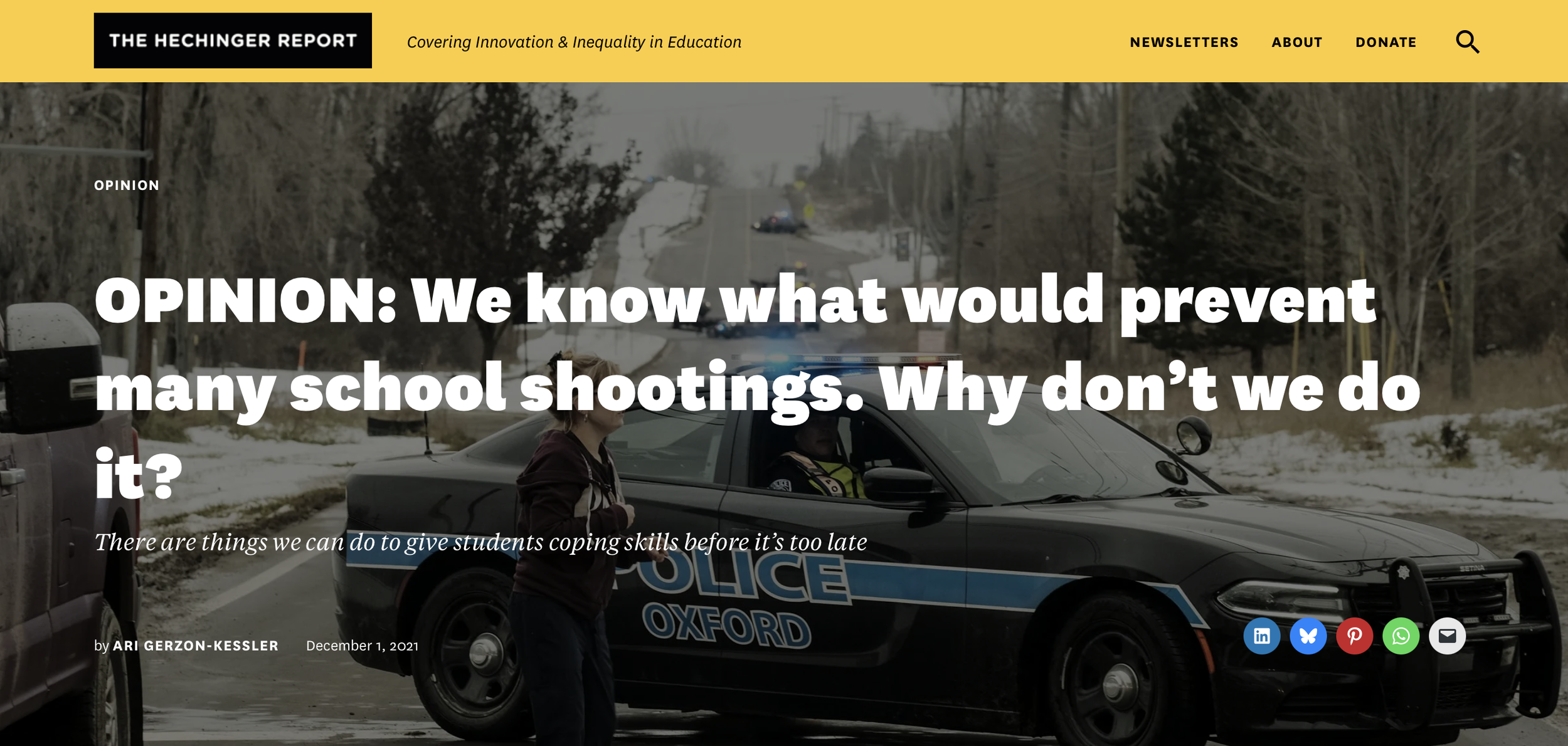 We Know What Would Prevent Many School Shootings; Why Don’t We Do It?
