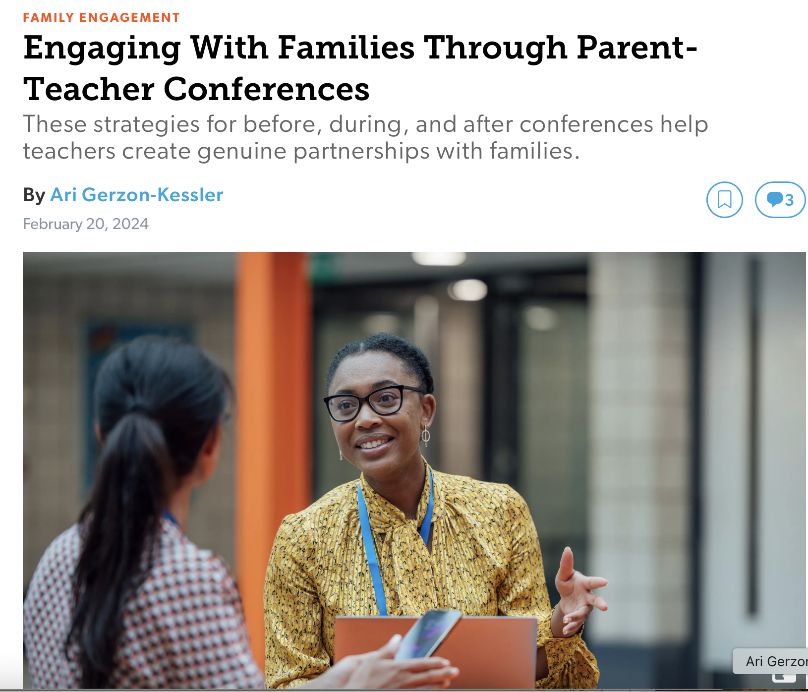 Engaging with Families Through Parent-Teacher Conferences