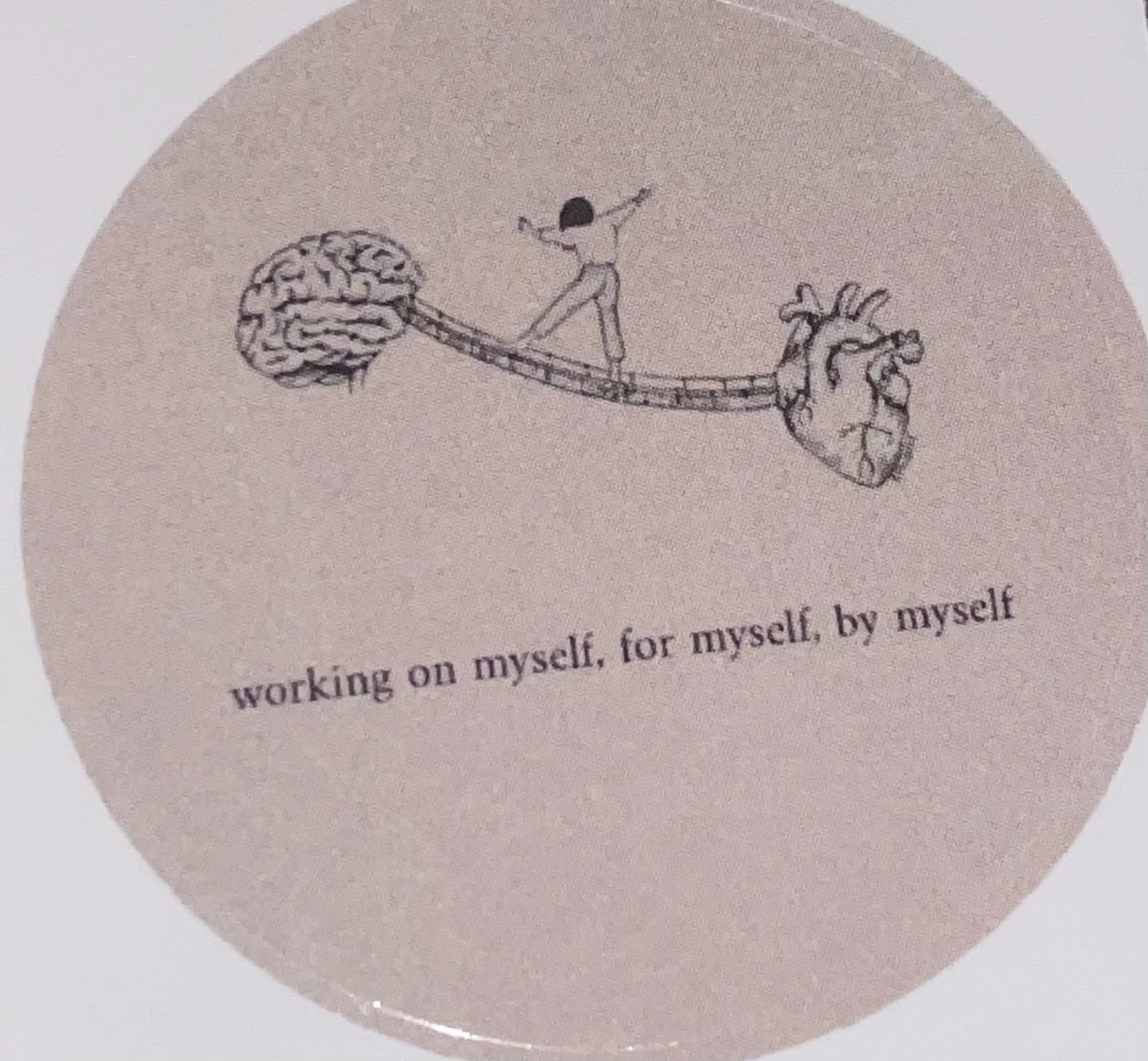 Working on myself Sticker