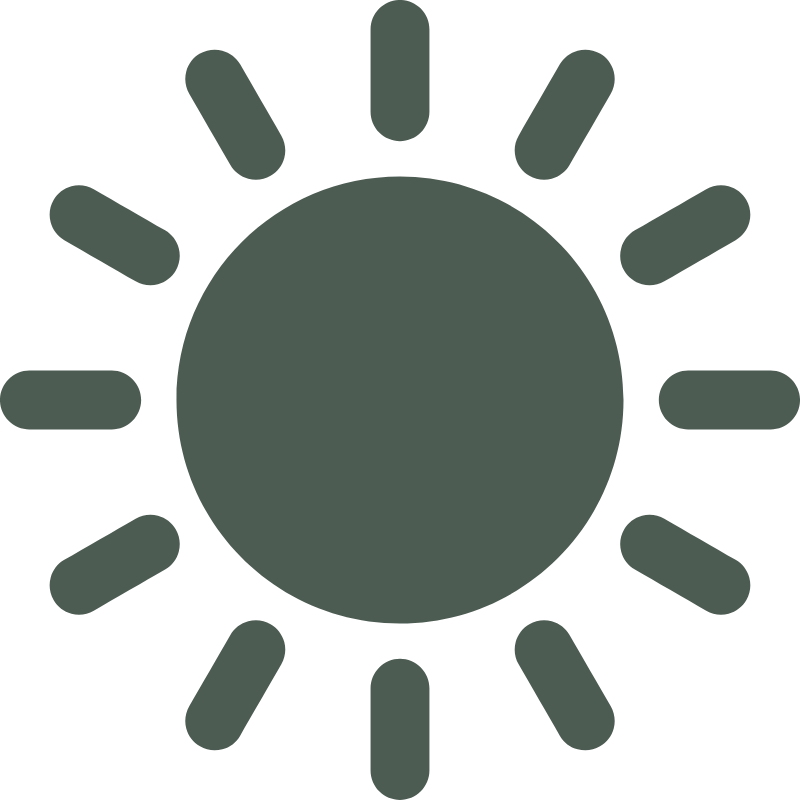 A sun icon.