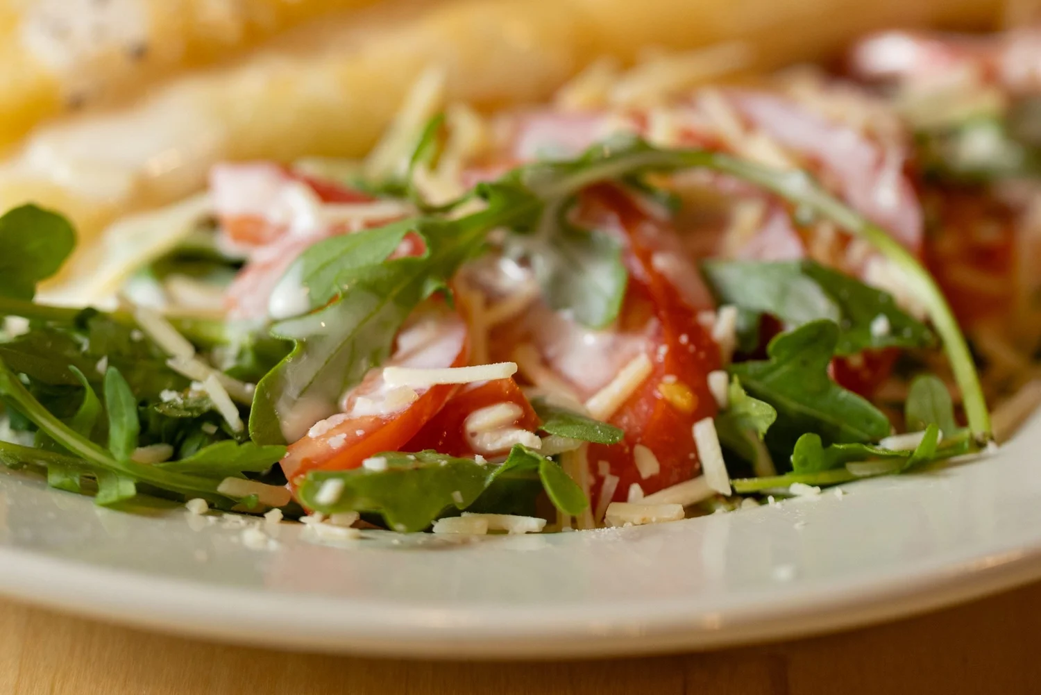 Savory crepe with arugula, tomato and cheese from The Crepery fall menu in Logan, Utah