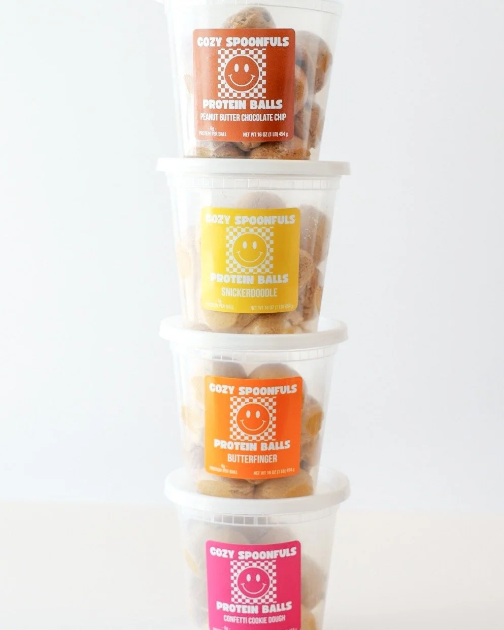 Four flavors, one photo, and no props needed.

Sometimes the product is the whole set. People needed to know two things: there are four flavors, and they come in a cup. A simple stack said it all.

Props can be fun, but each one should earn its place