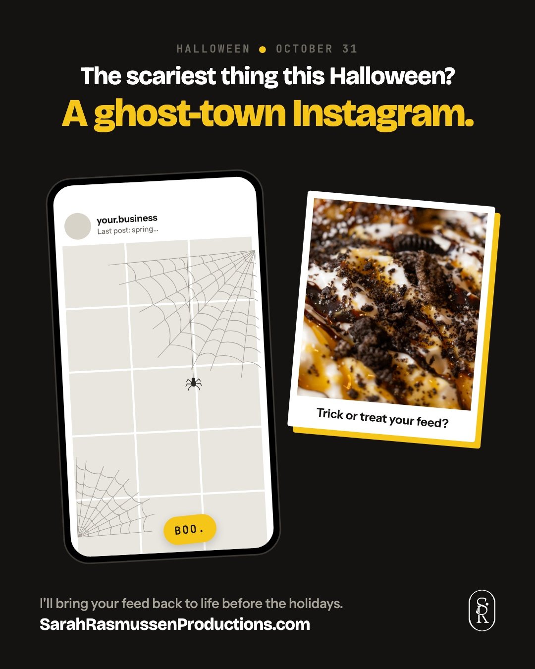 Social media for Cache Valley businesses gets spooky fast when nobody's posting.

A feed that went quiet back in spring tells people one of two things: you closed, or you've been too busy to post. Neither is the whole story, but that's what an empty 