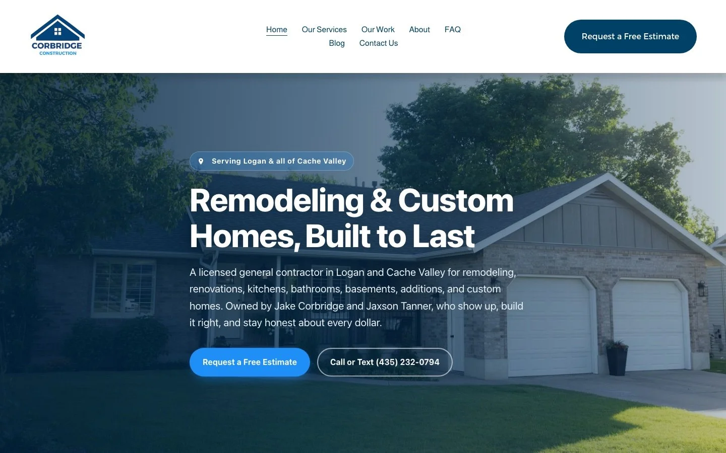 Corbridge Construction website