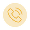 Phone receiver icon inside a circle