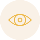 Simple line drawing of an eye with a spiral in the center