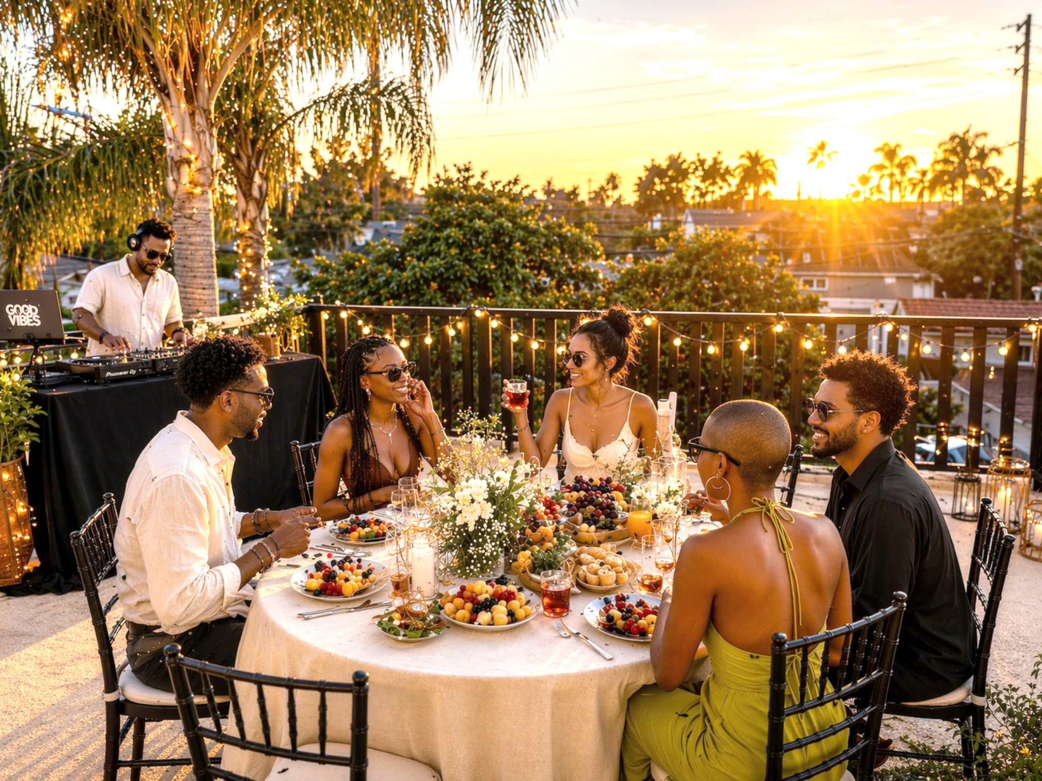 Rooftop DJ with the ocean as your backdrop