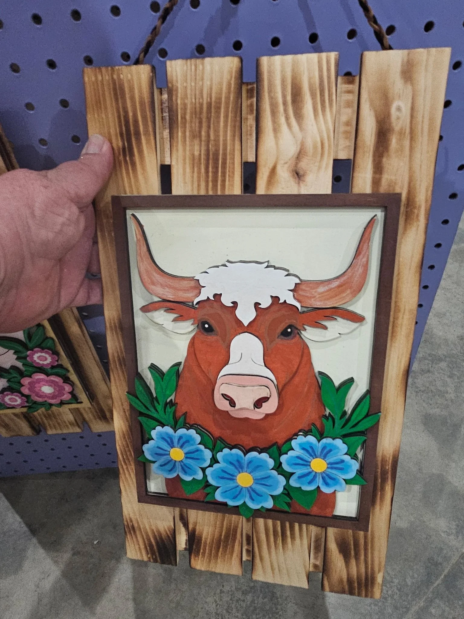 Red Cow - Farm House Wall Decor — Laser Beam & Twisted Paper