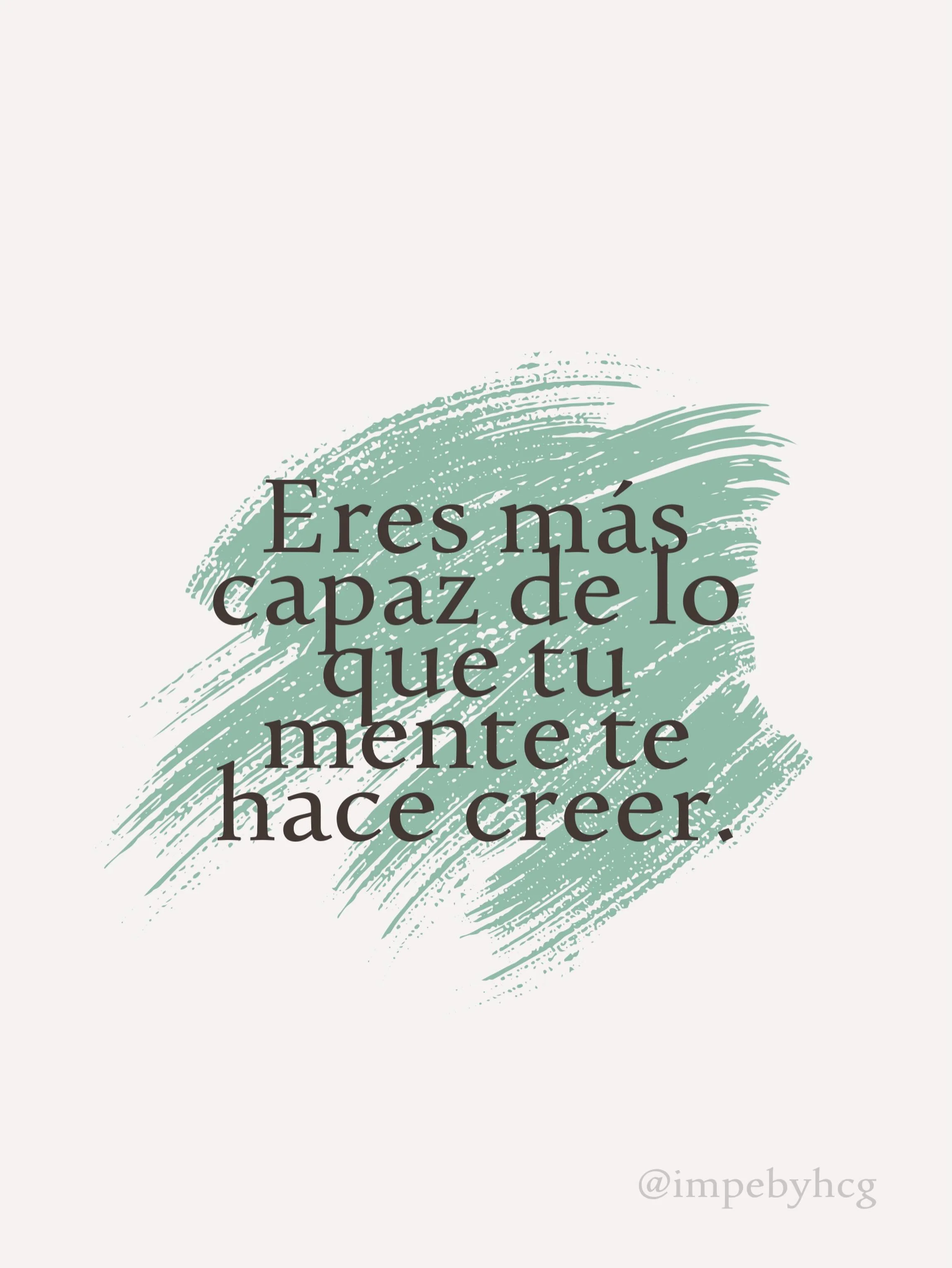 ✨ Eres m&aacute;s capaz de lo que tu mente te hace creer.
Conf&iacute;a en tu proceso, abraza tus talentos y recuerda: todo gran logro empieza creyendo en ti. 💚 #Motivaci&oacute;n #AmorPropio #CreeEnTi #MentalidadPositiva #Inspiraci&oacute;n