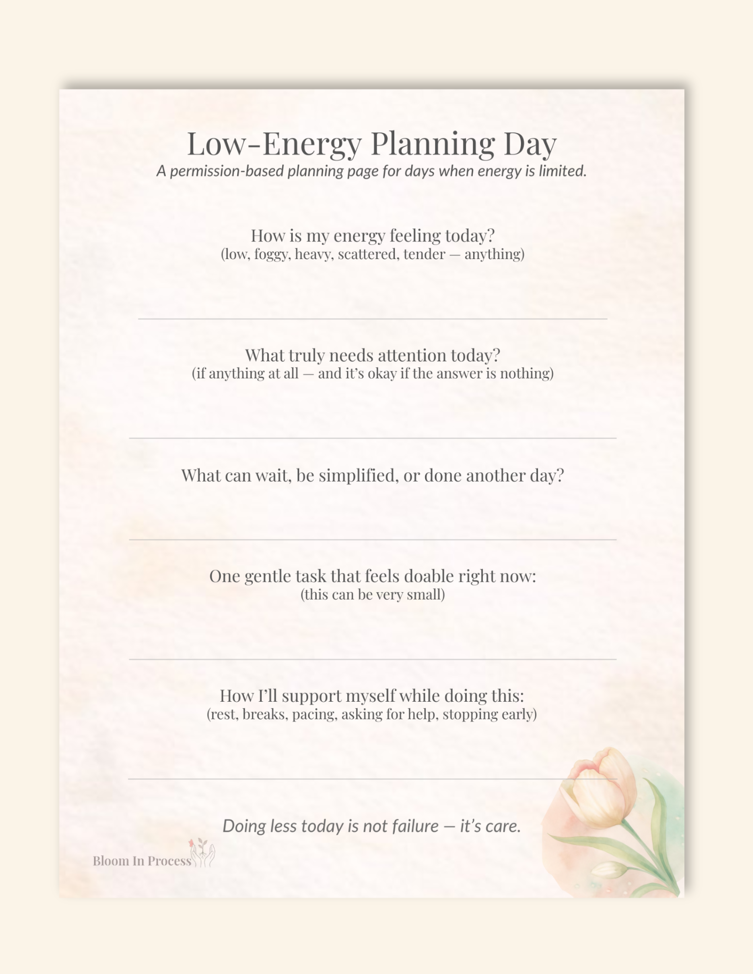 🪫Low-Energy Planning Day