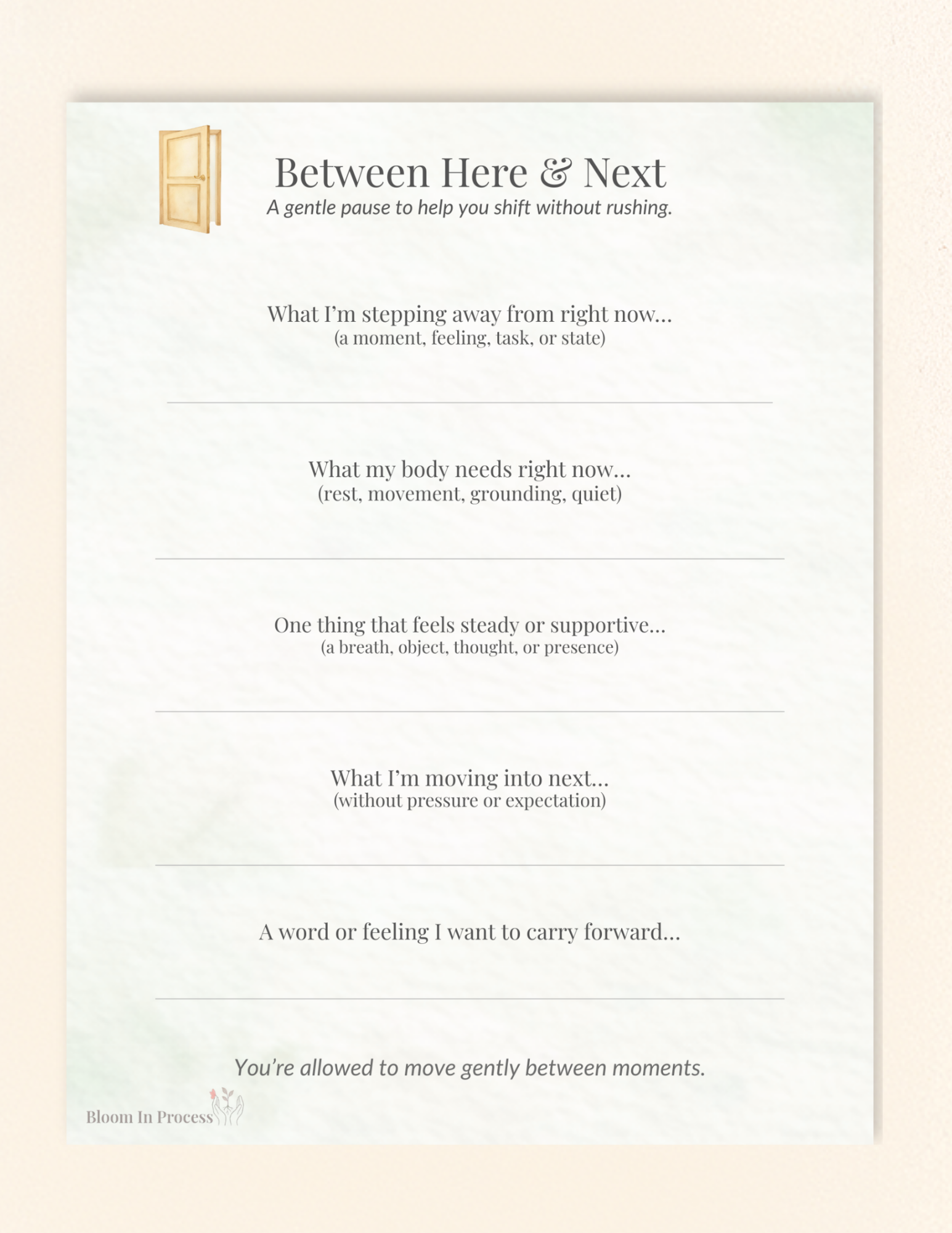 🚪 Between Here & Next