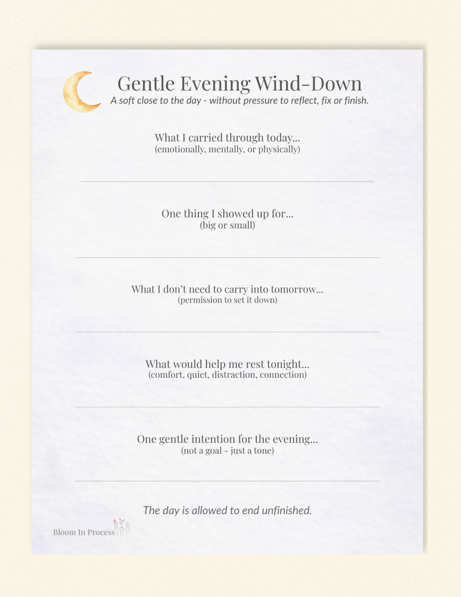 🌙 Gentle Evening Wind-Down