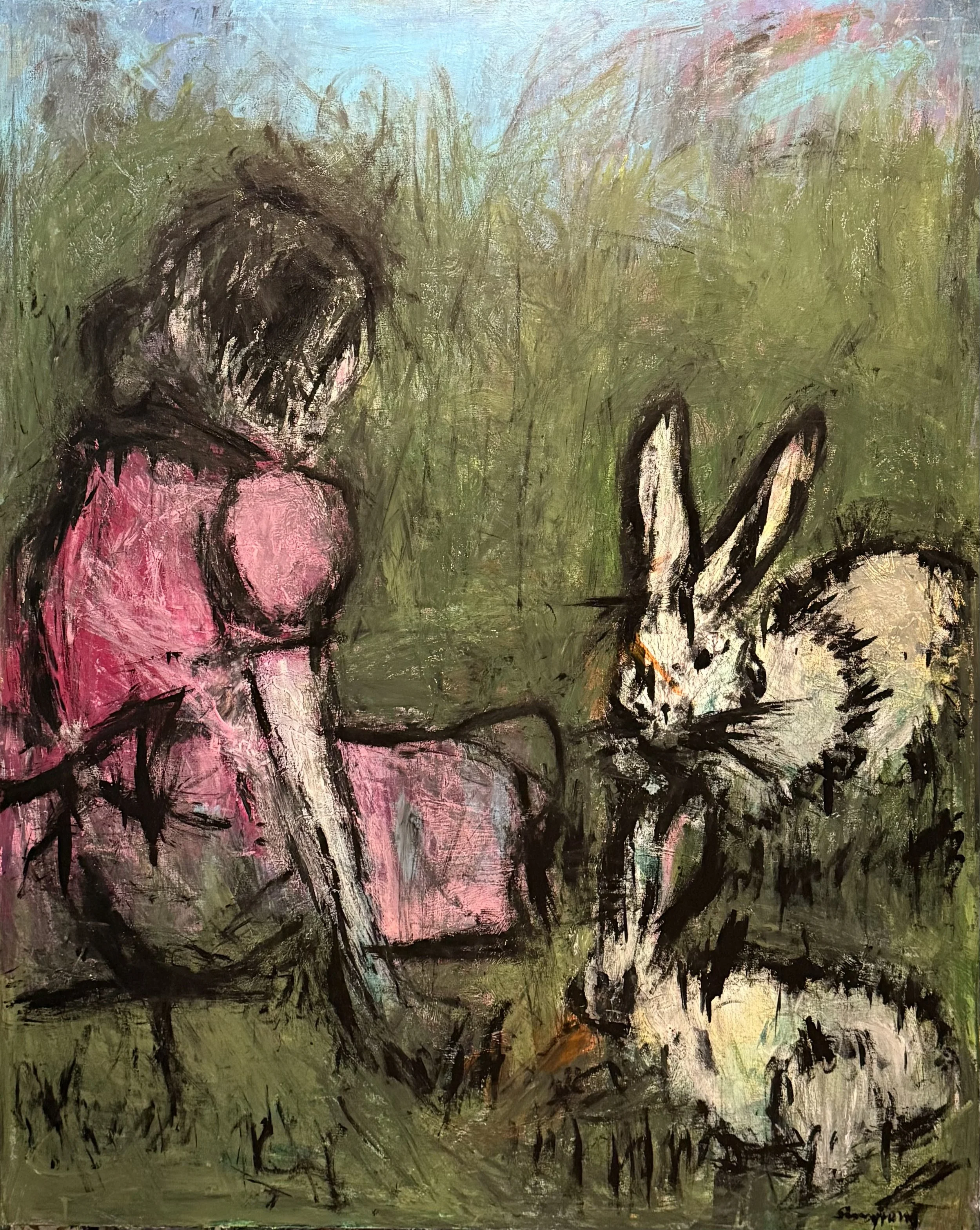 A quiet moment - acrylic on canvas- 60x48in