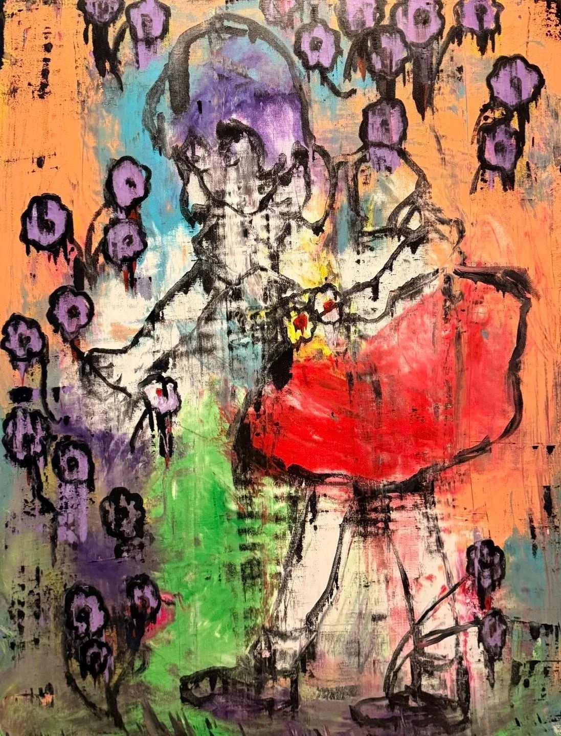 Flowers for her mother.
2026 - acrylic on canvas -
60x48in