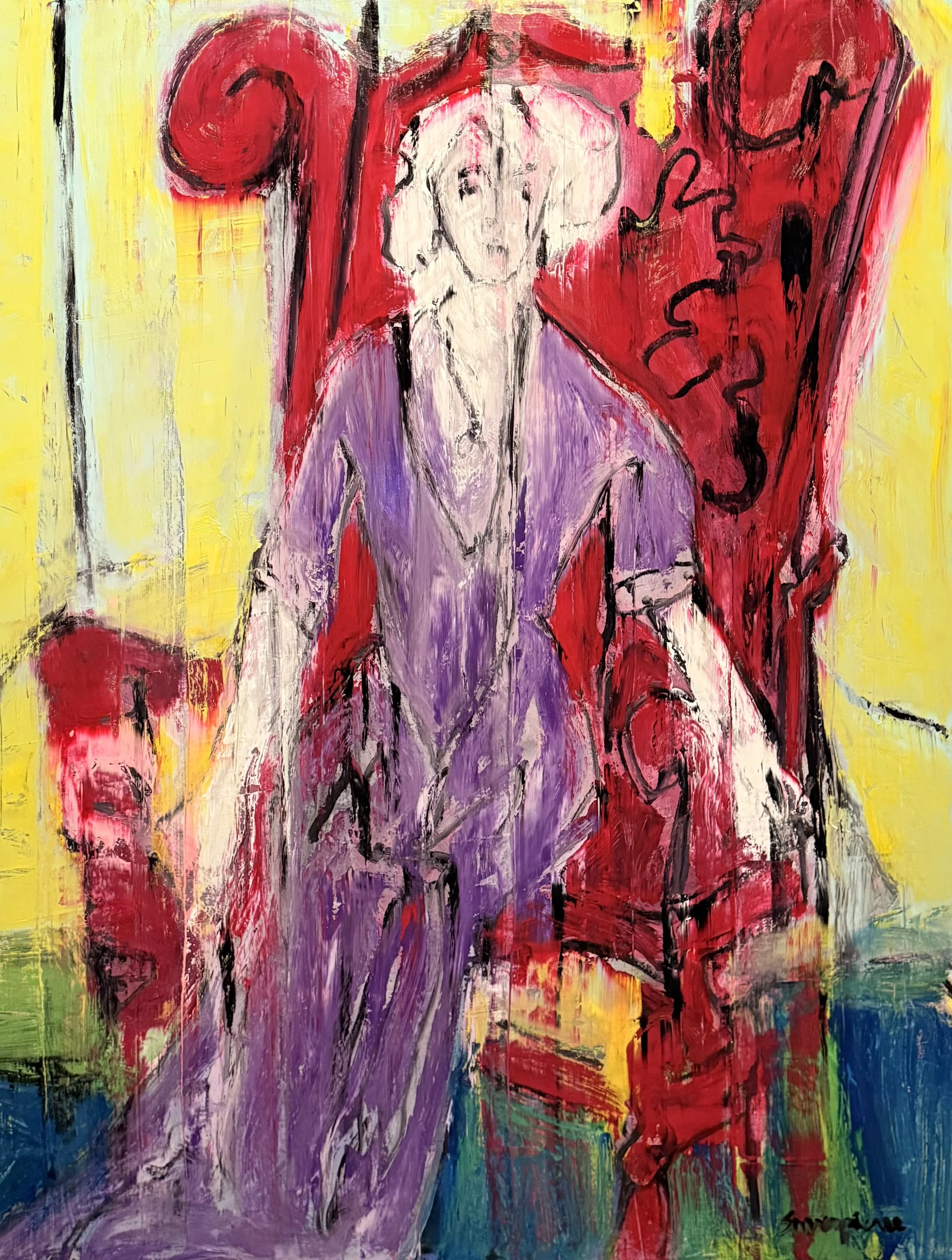 The red chair. | 2026 | Acrylic | Canvas | 60x48in. |