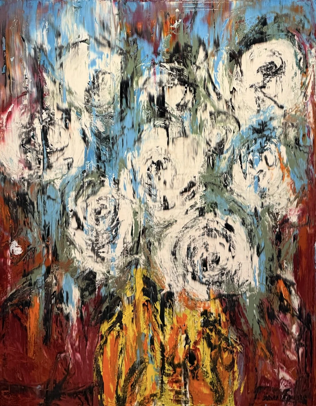 White Eden Roses | 60x48in