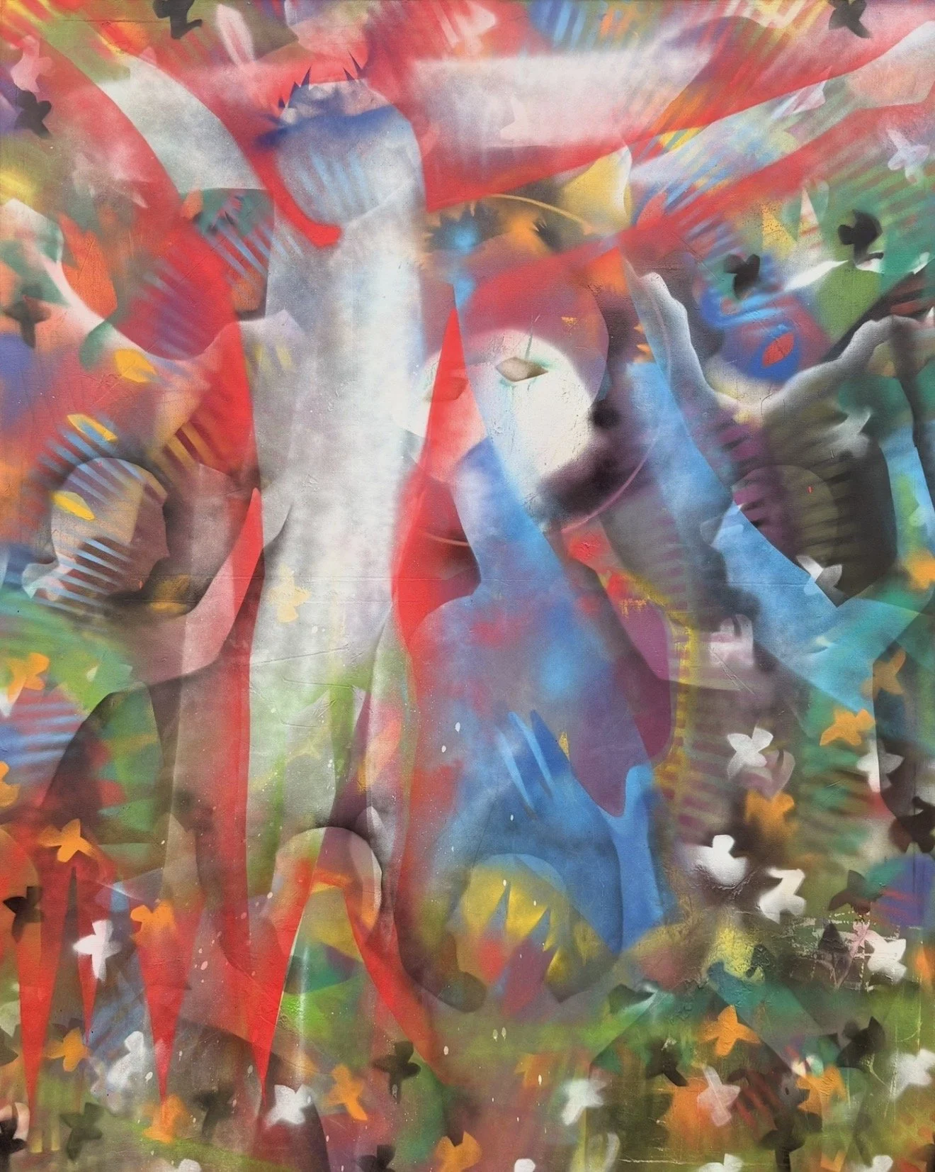 Deposition of Christ. | 2026 | 60x48in | Aerosol on canvas. | Passio (Passion} Series.