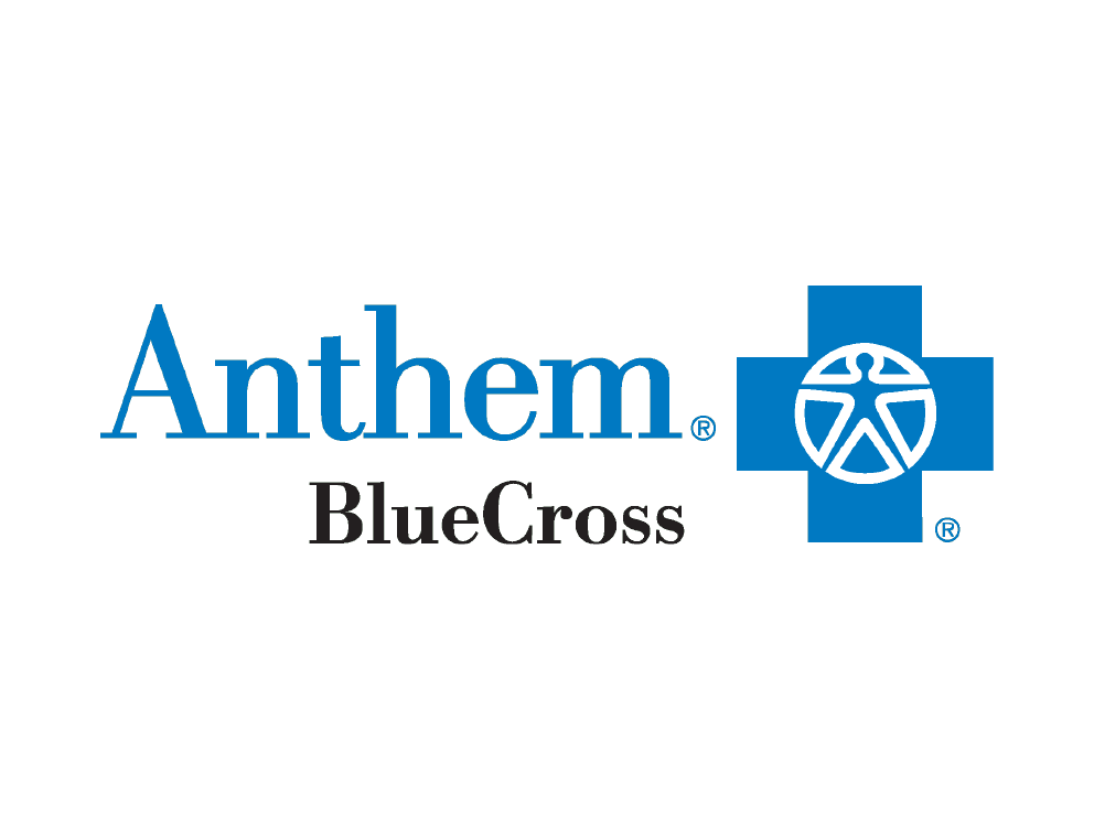 Logo of Anthem Blue Cross with a blue cross symbol and the words 'Anthem Blue Cross' in blue and black text.
