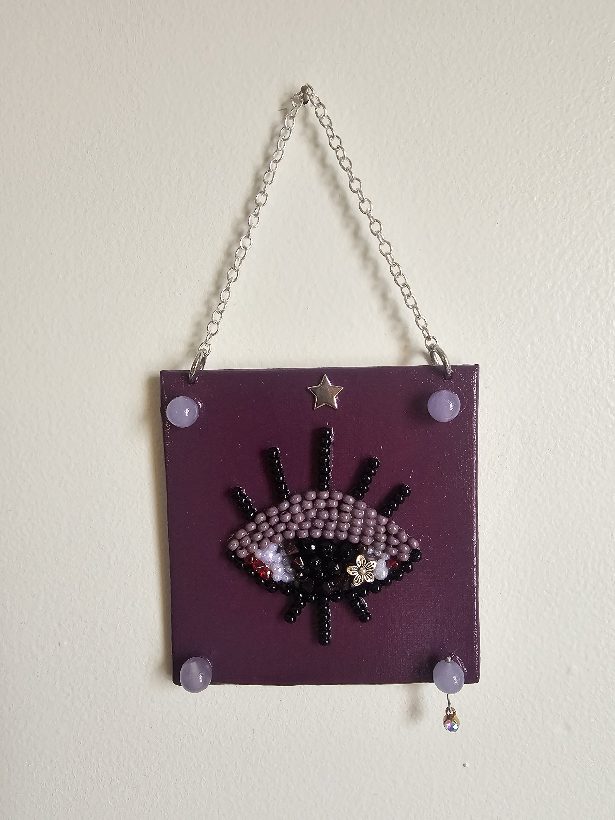 Mini Purple Beaded Eye